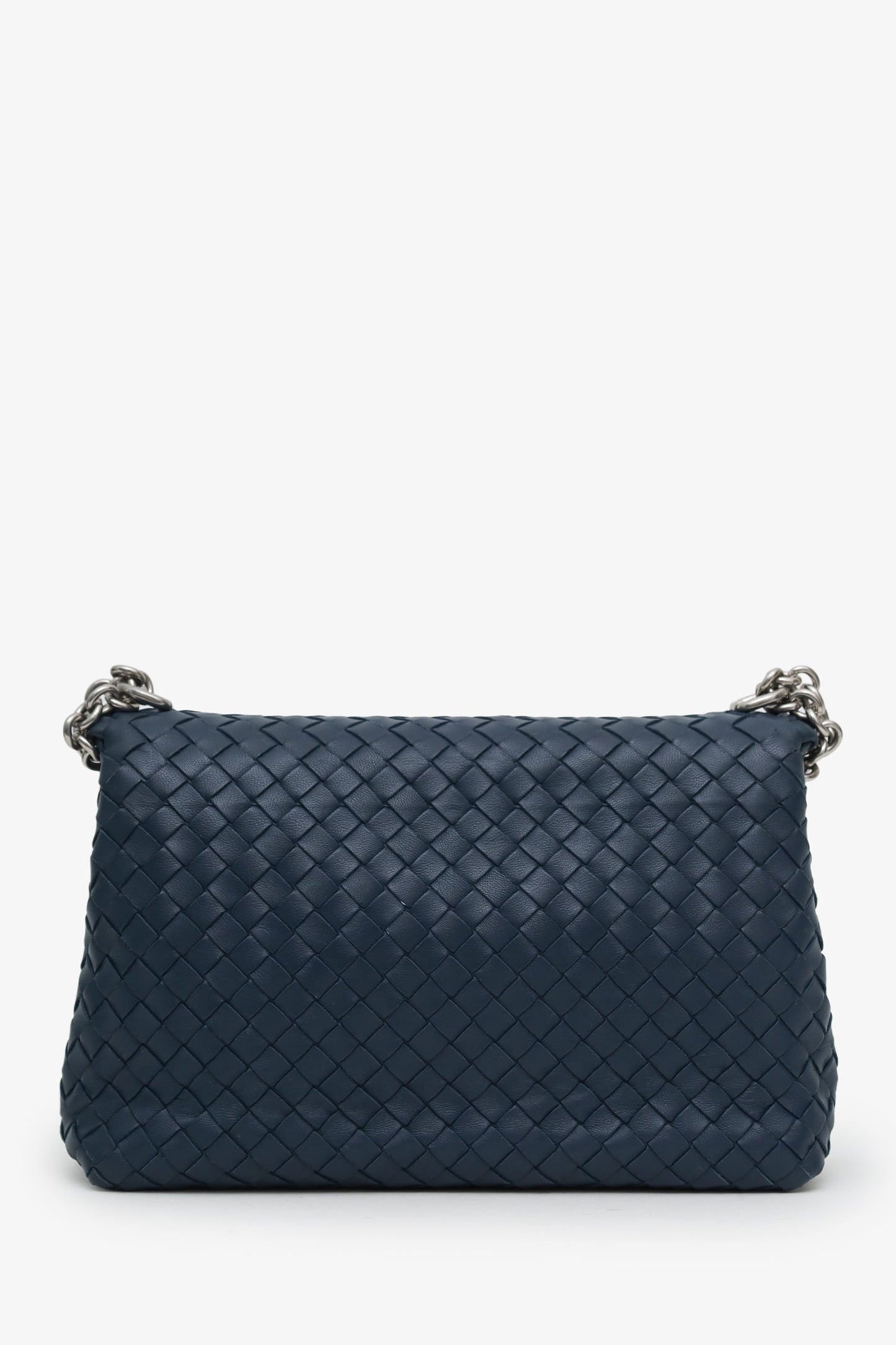 Bottega Veneta Blue Olimpia Intrecciato Leather Crossbody Bag
