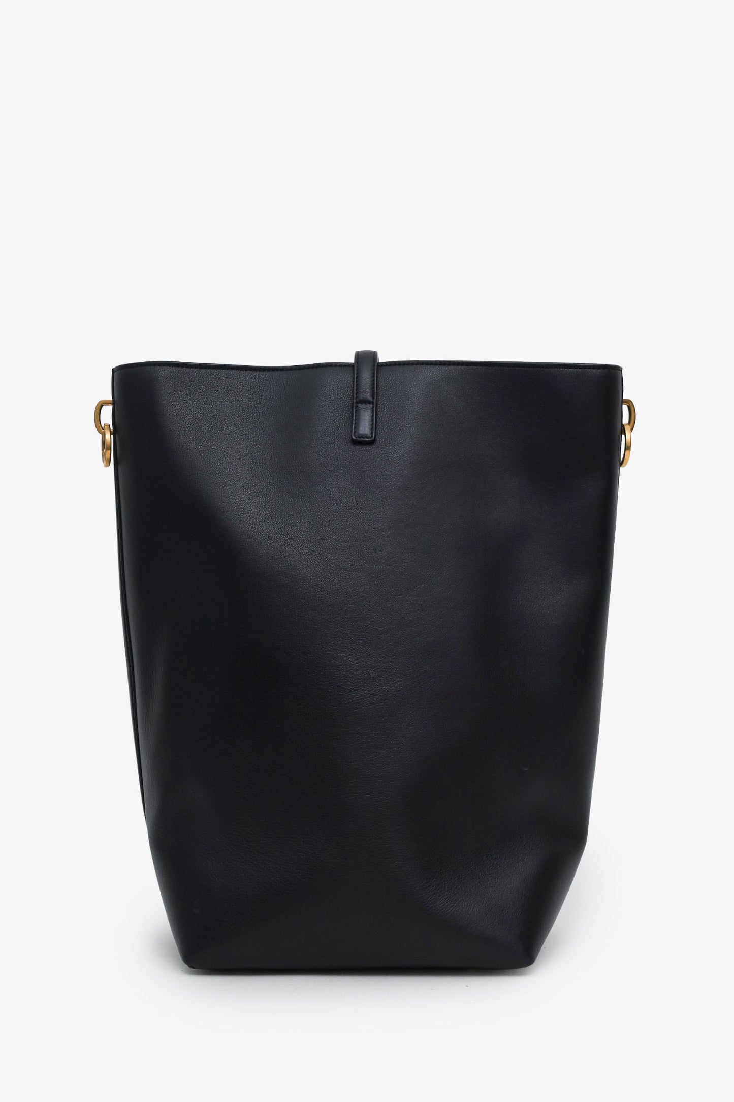 Saint Laurent Black Calfskin Le 37 YSL Large Bucket Bag