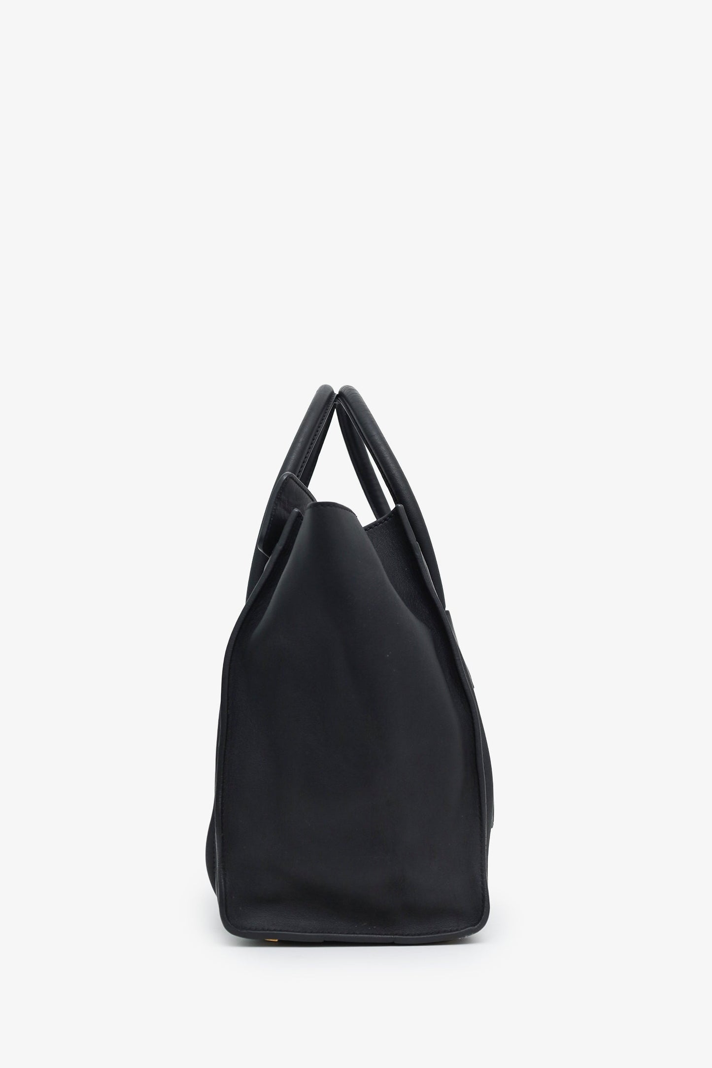 Celine Black Leather Micro Luggage Tote