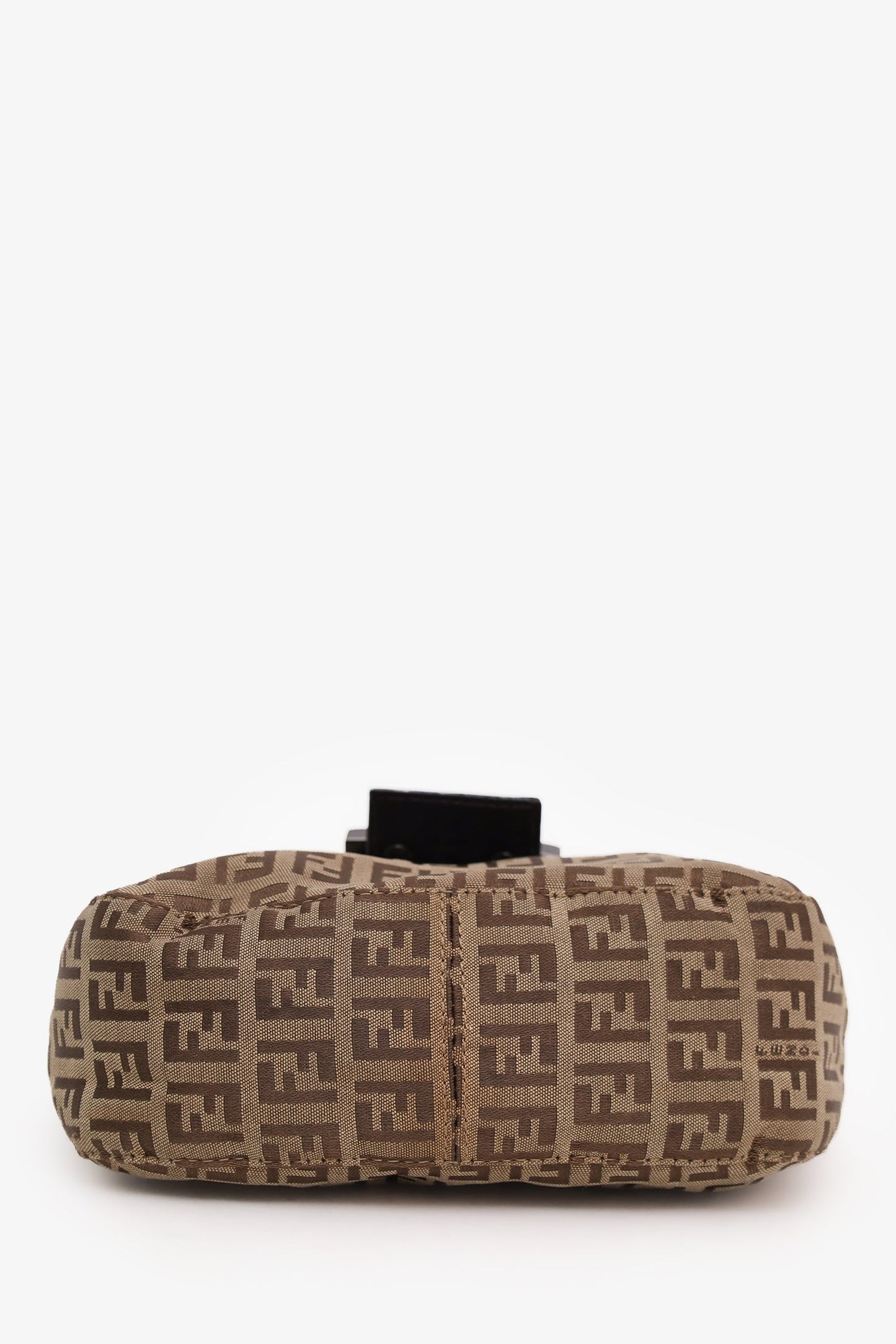 Fendi Beige Zucchino Canvas Shoulder Bag