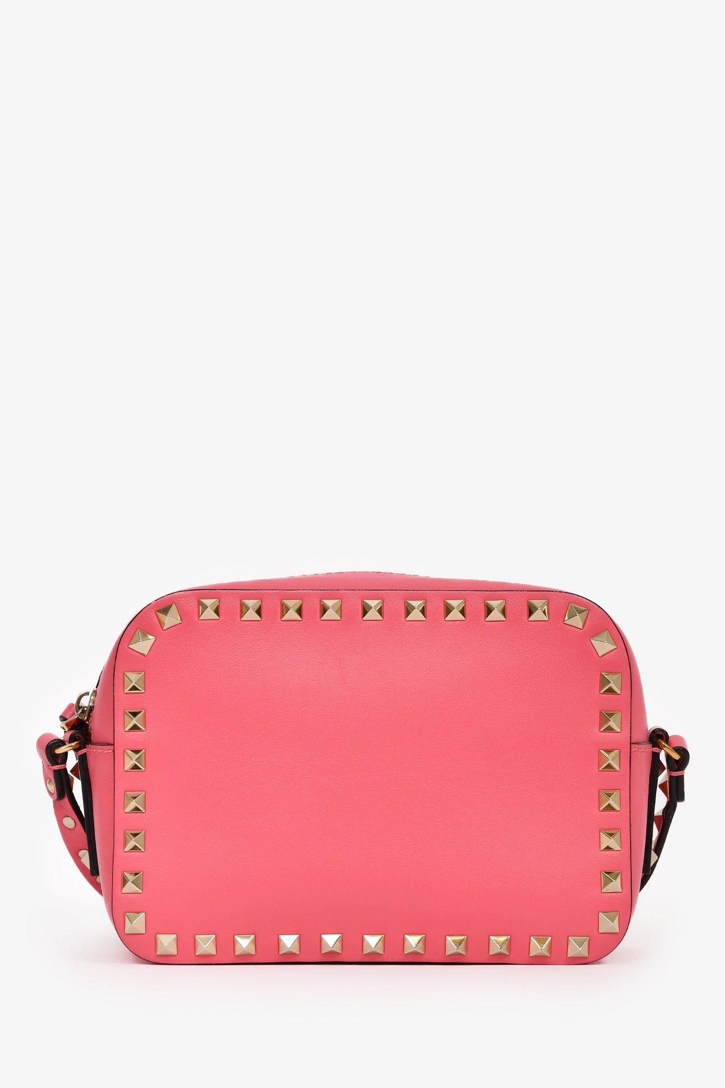 Valentino Pink Leather Rockstud Camera Bag