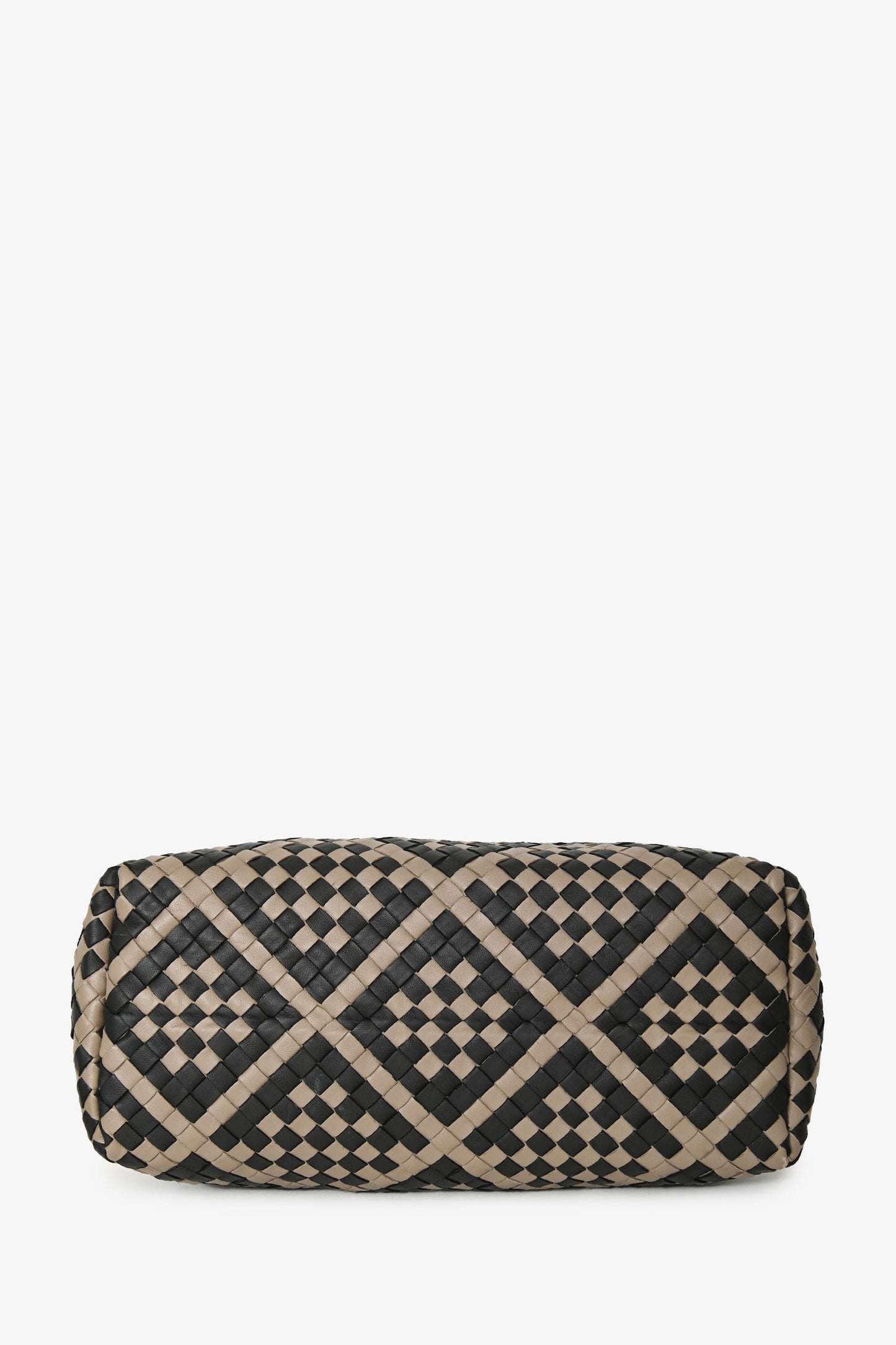 Bottega Veneta Beige/Black Intrecciato Medium Pavone Tote