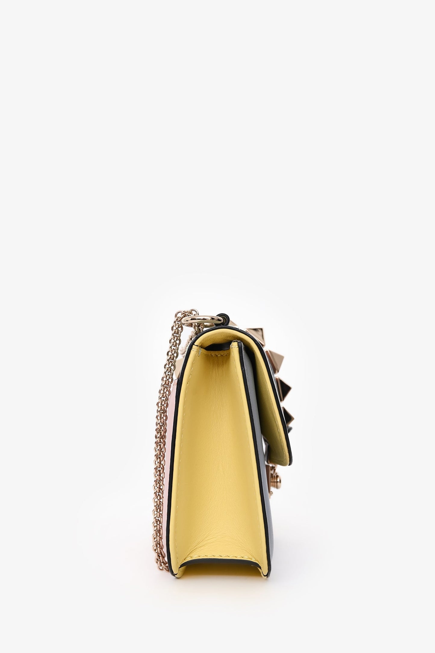 Valentino Light Blue/Green Rockstud Small Glam Lock Shoulder Bag