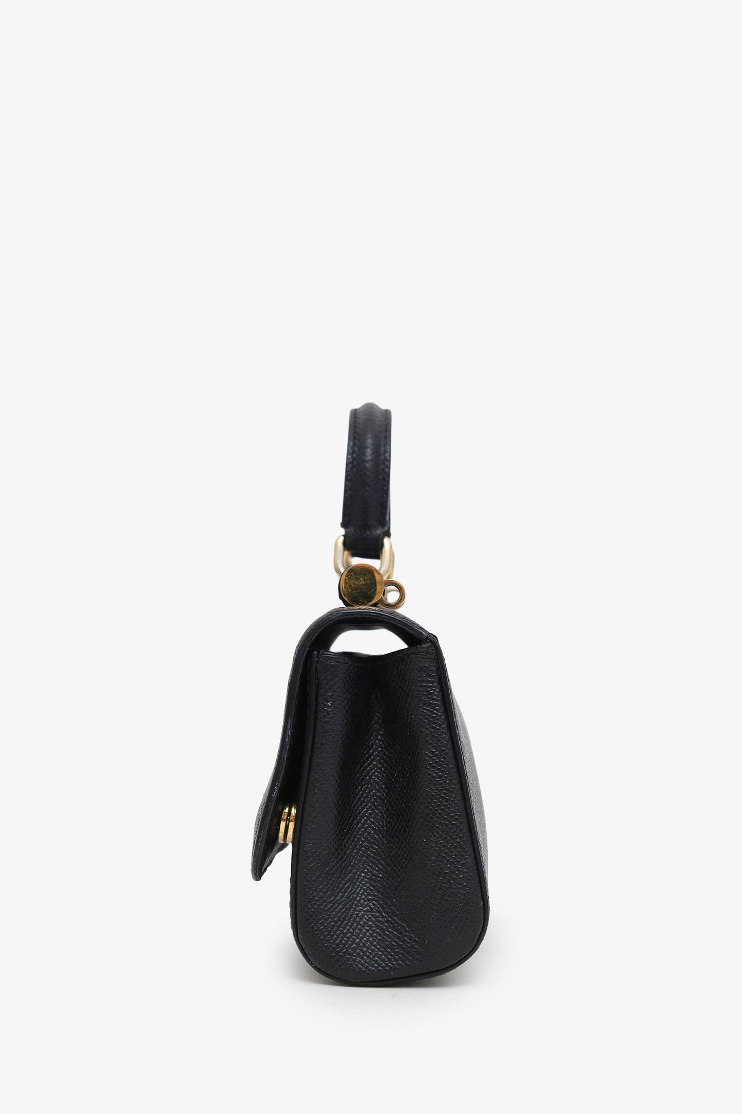 Dolce & Gabbana Black Leather Small Sicily Top Handle with Strap