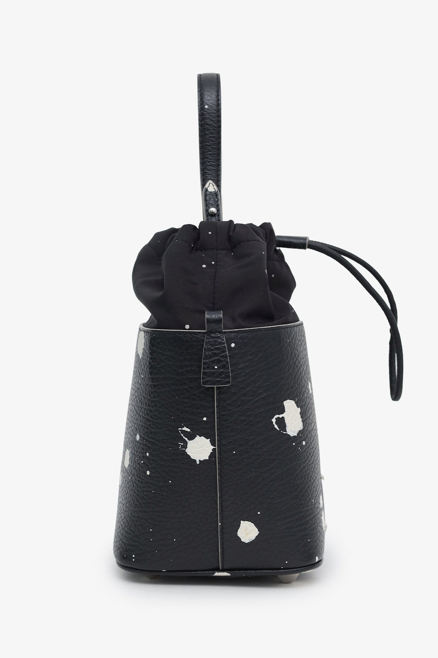 Maison Margiela Black Leather Paint Splatter Crossbody Bag