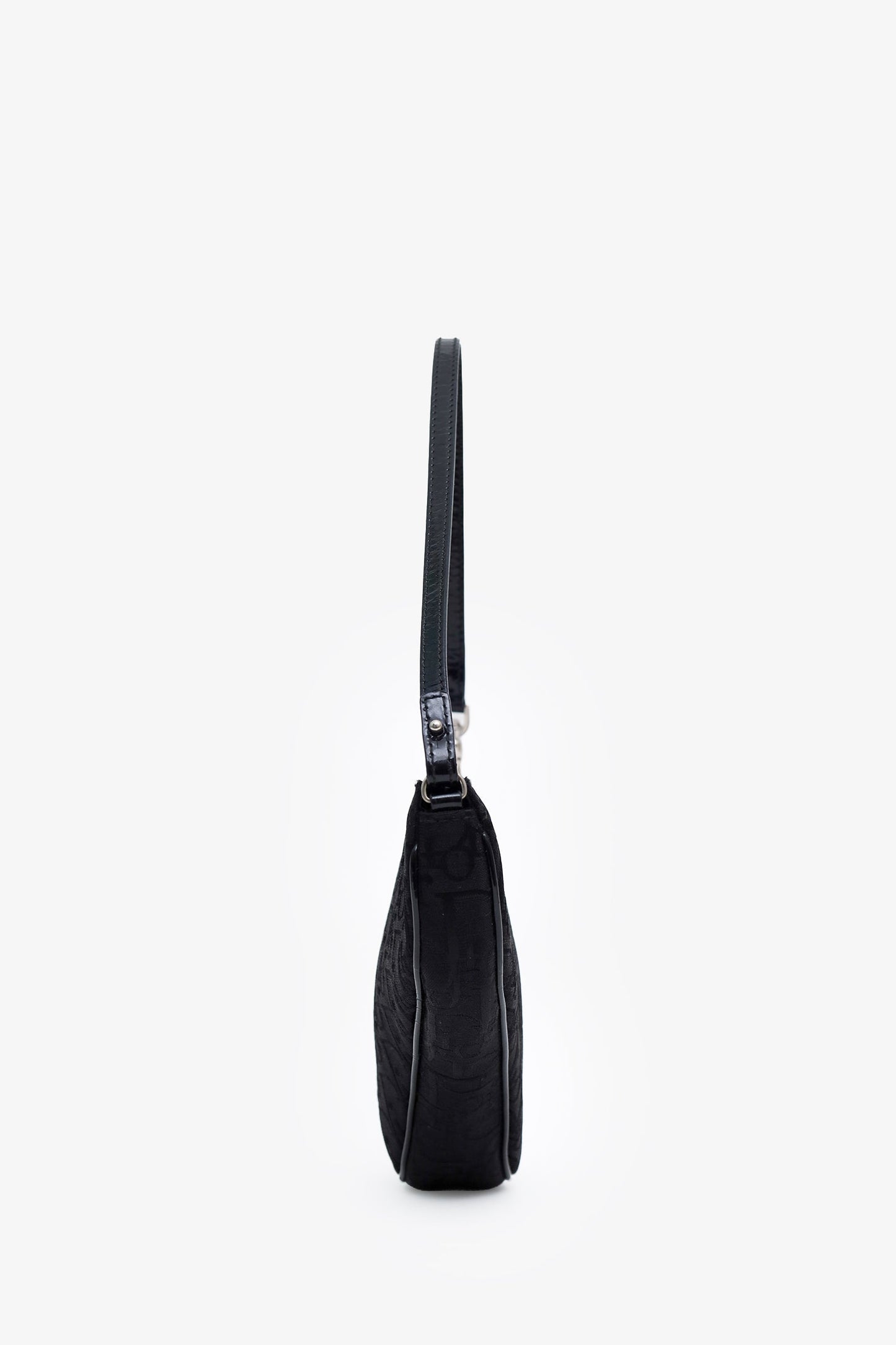 Christian Dior Black Oblique Canvas Mini Saddle Pochette