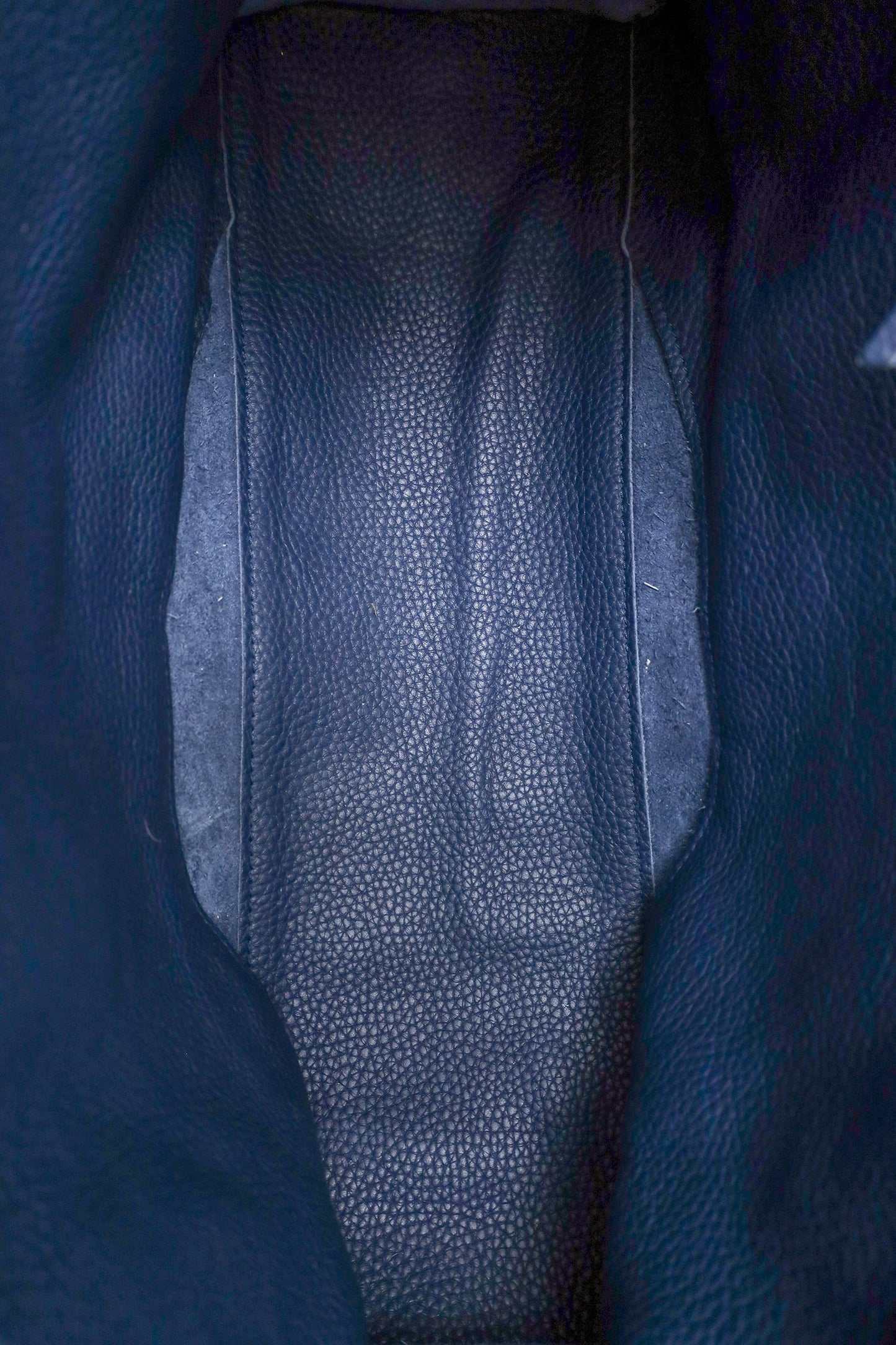 Balenciaga Blue Leather Blackout City Bag With Strap