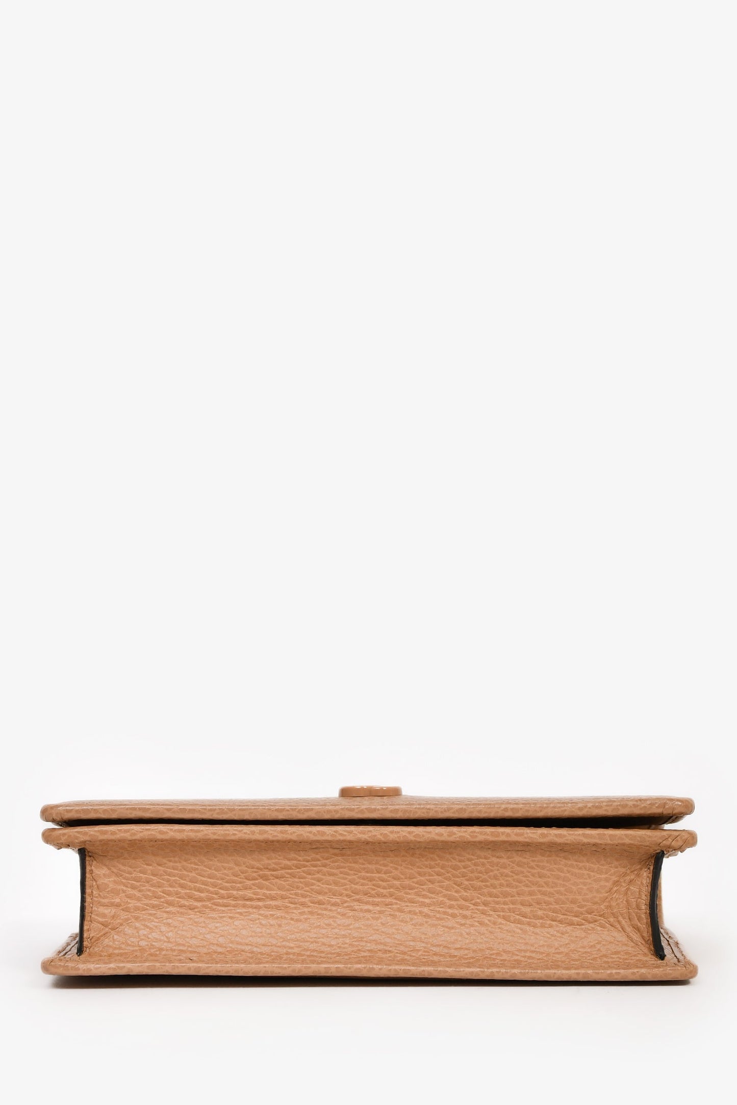 Gucci Beige Leather GG Wallet On Chain