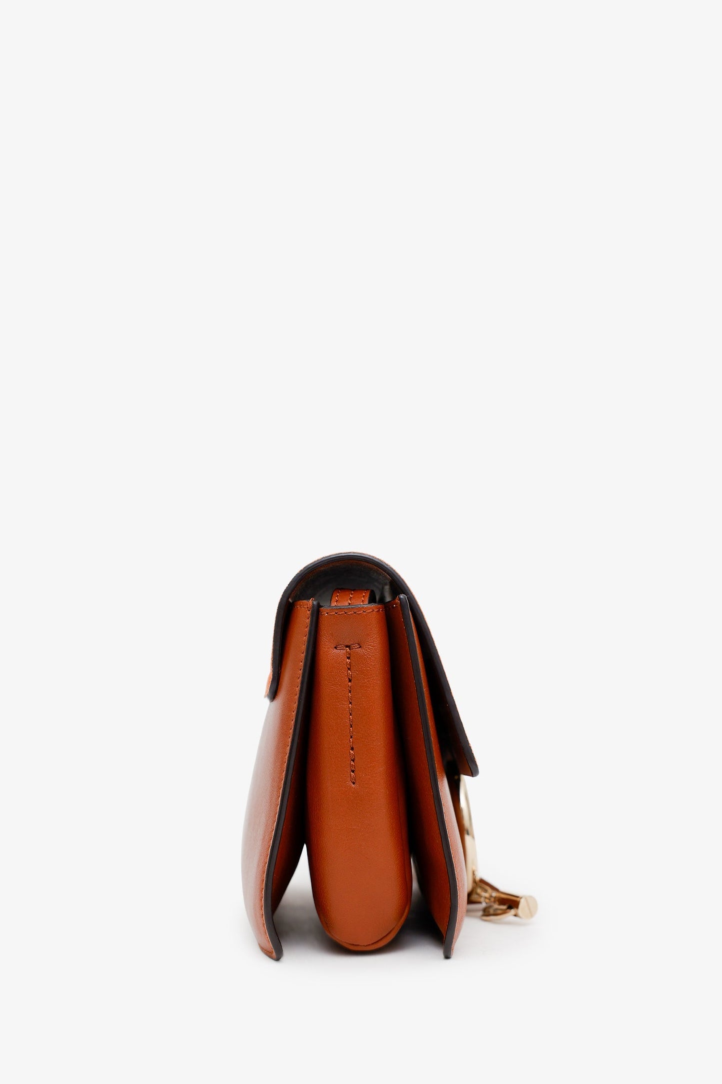 Chloé Brown Leather Suede Mini Faye Chain Bag