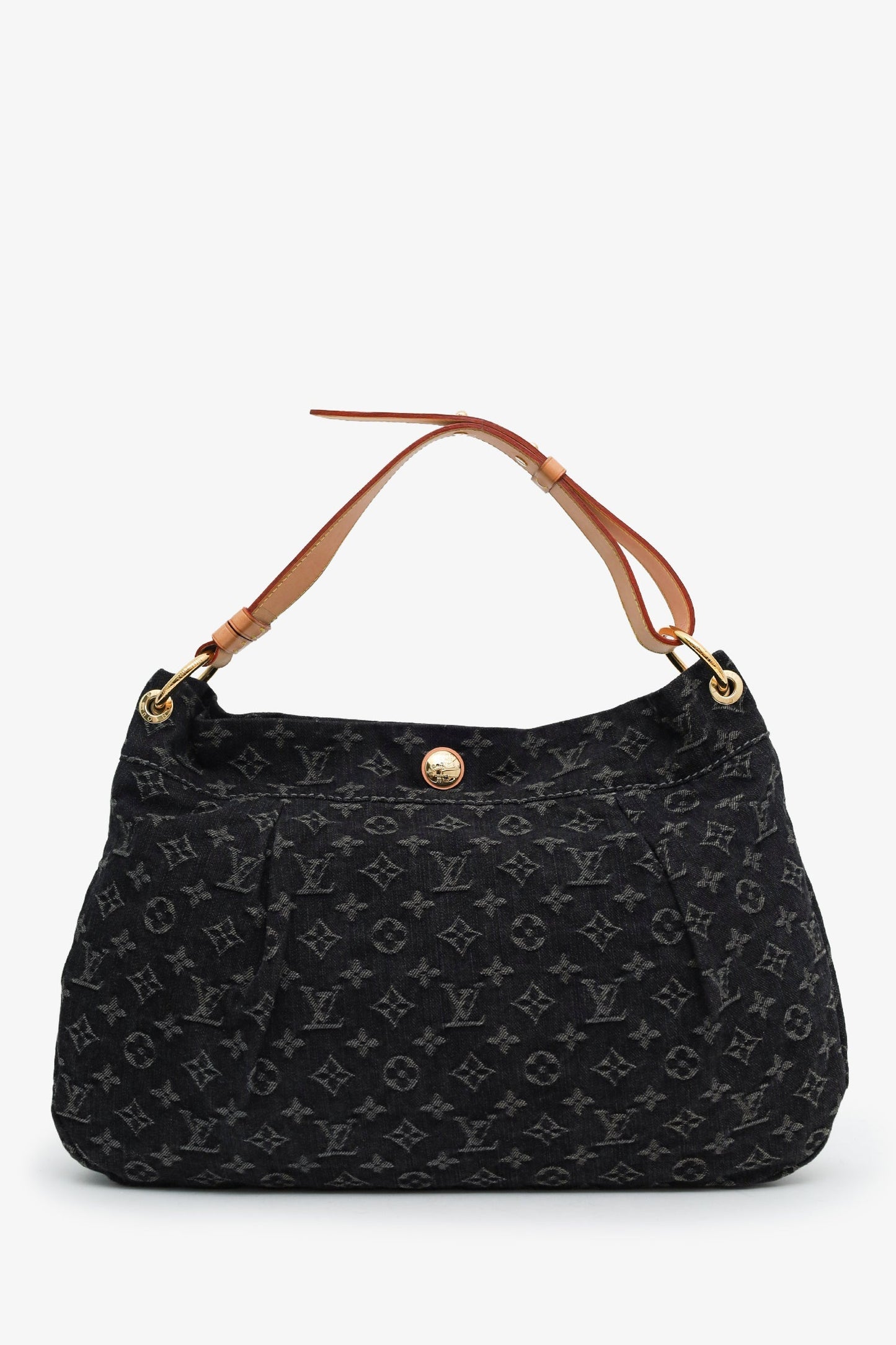 Louis Vuitton 2011 Black Denim Monogram Daily PM Bag