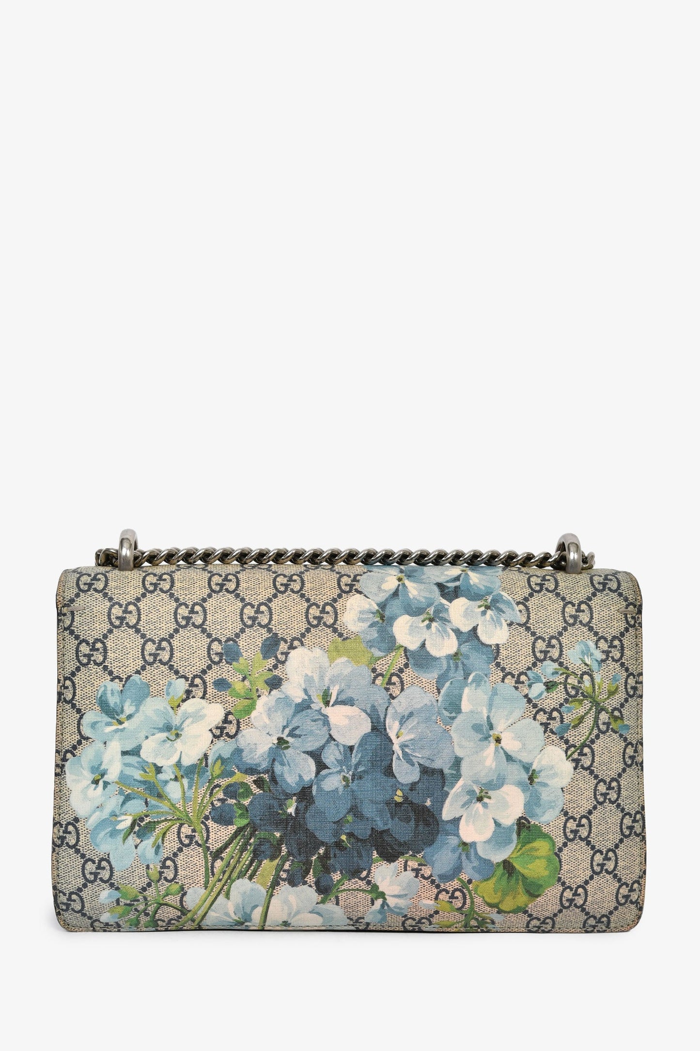 Gucci GG Supreme Monogram Blue Blooms Medium Dionysus Shoulder Bag