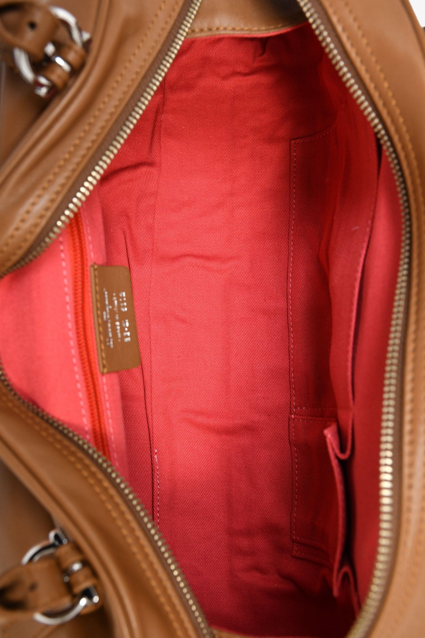 Salvatore Ferragamo Brown Leather Gancini Bag
