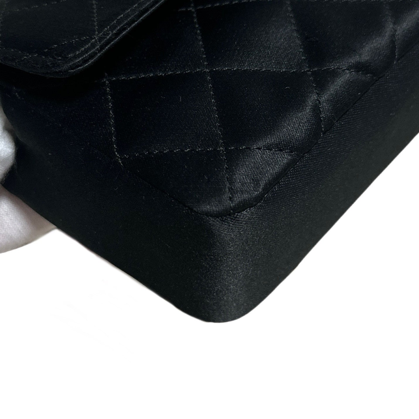 Chanel  1986 1988 Cf Black Gold Mini 14 Little Golden Bean Handbag