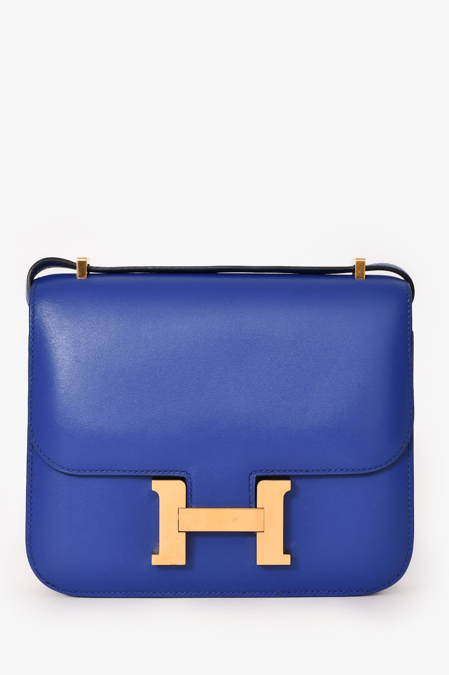 Hermès 2020 Electric Blue Swift Leather Constance 18 GHW
