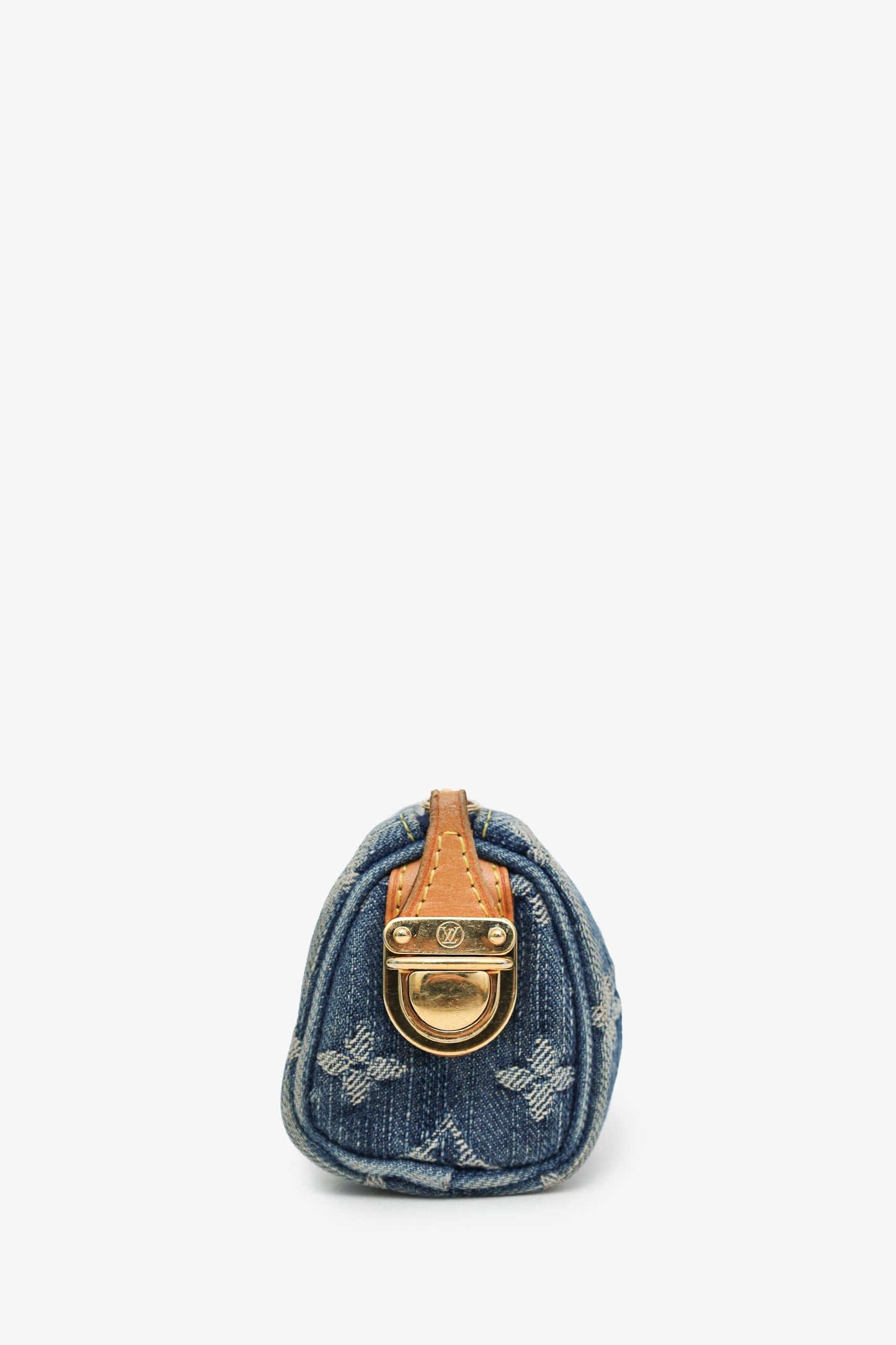 Louis Vuitton Blue Monogram Denim Mini Speedy Bag Charm
