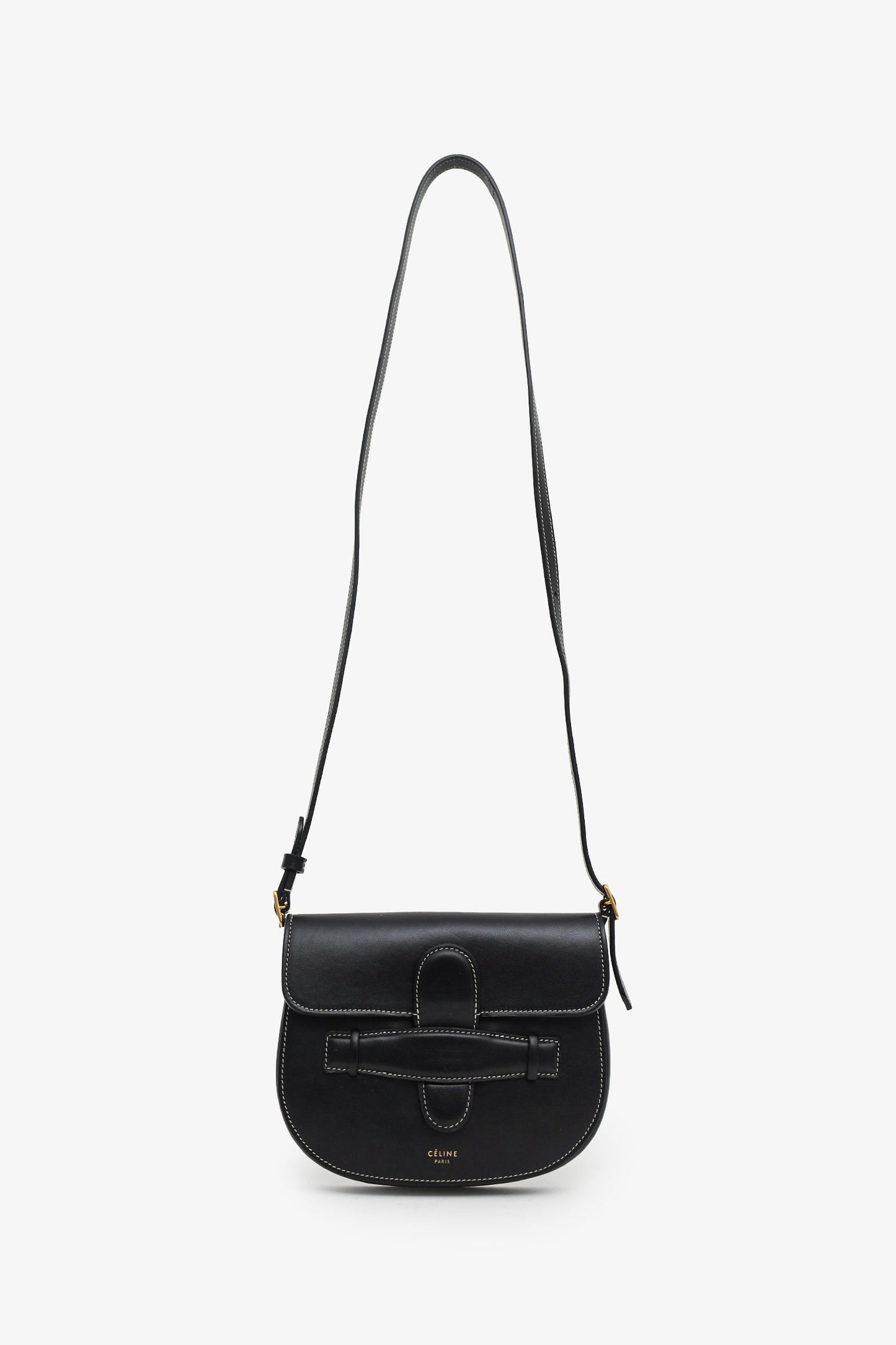 Celine Black Calfskin Mini Symmetrical Crossbody Bag