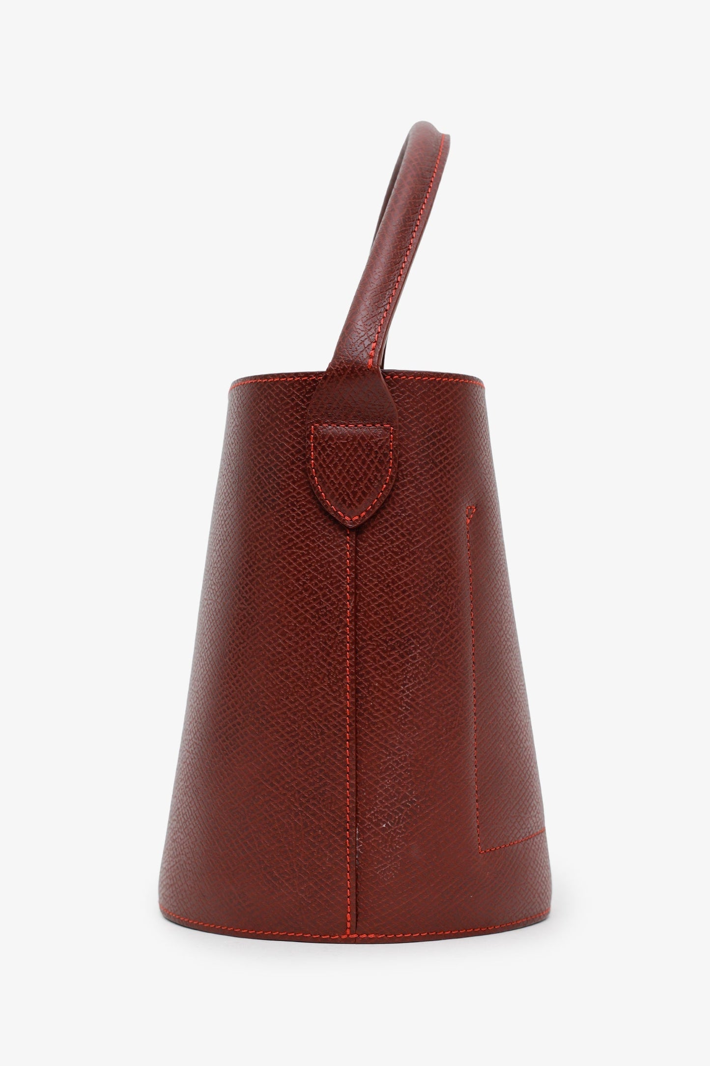 Longchamp Burgundy Leather Épure S Bucket Bag