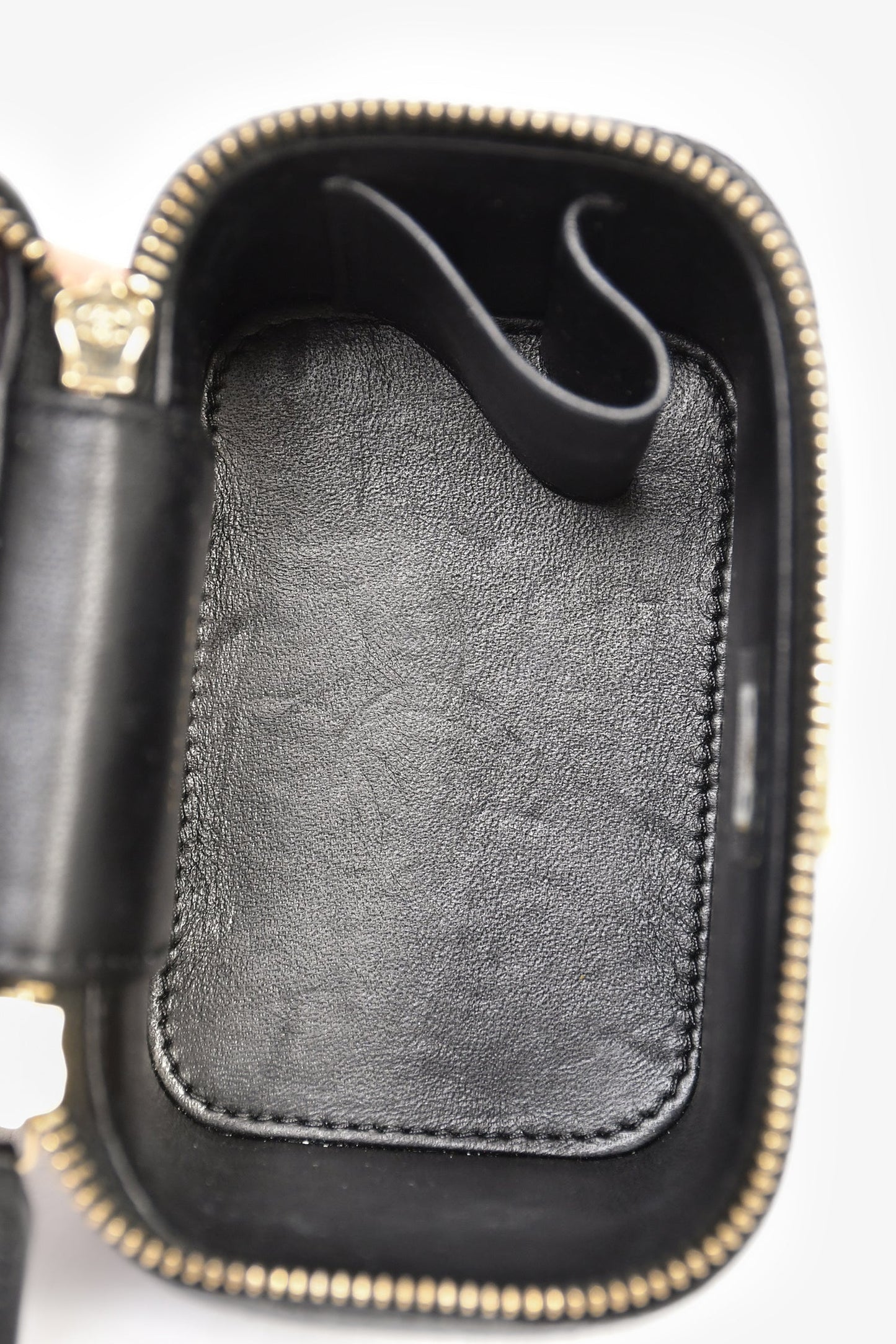 Chanel™ Black Caviar Leather Mini Vanity Crush Crossbody Gold Hardware