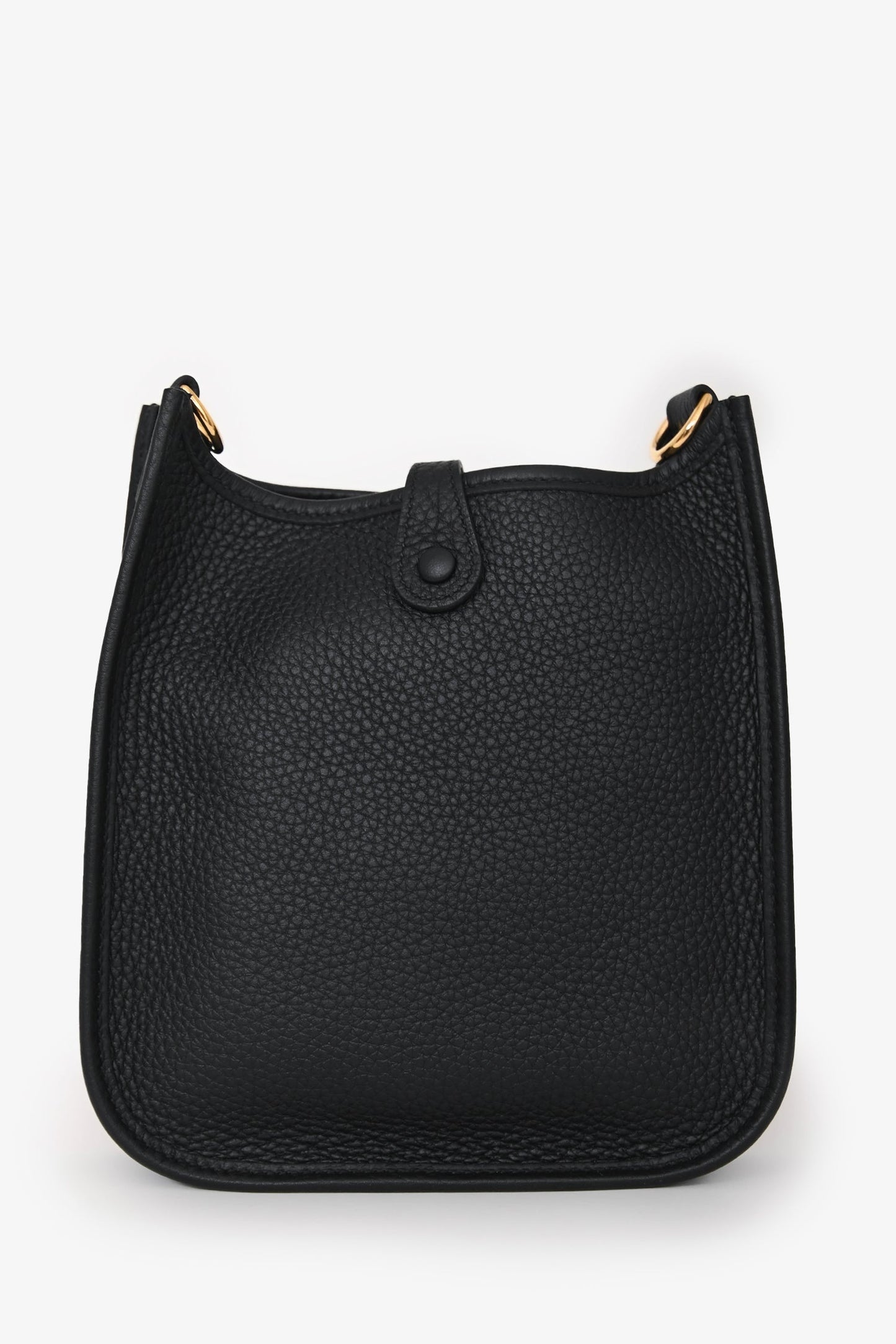 Hermès Black Clemence Leather Evelyne TPM Crossbody GHW