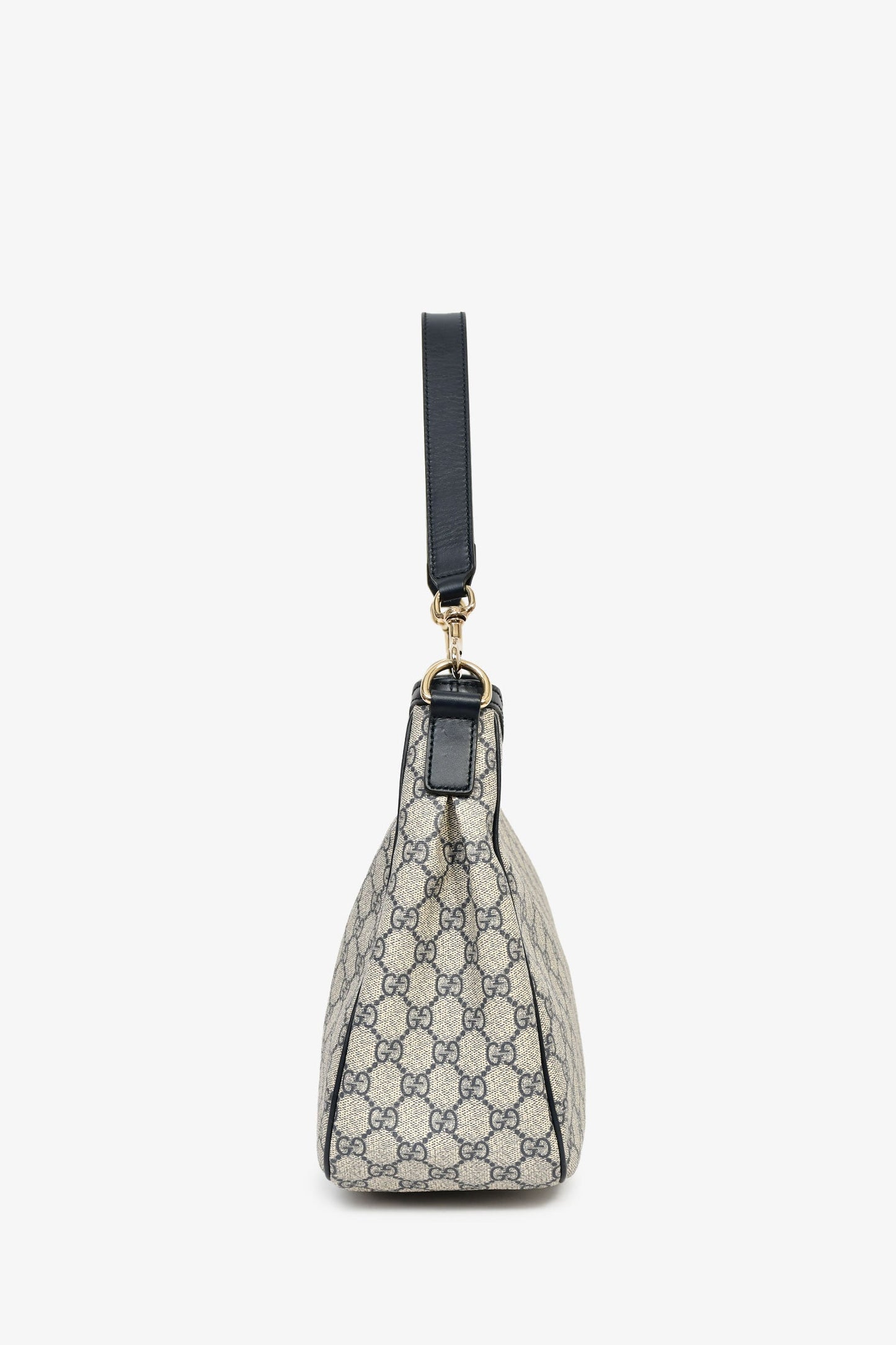 Gucci Navy GG Supreme Web Sherry Medium Shoulder Bag