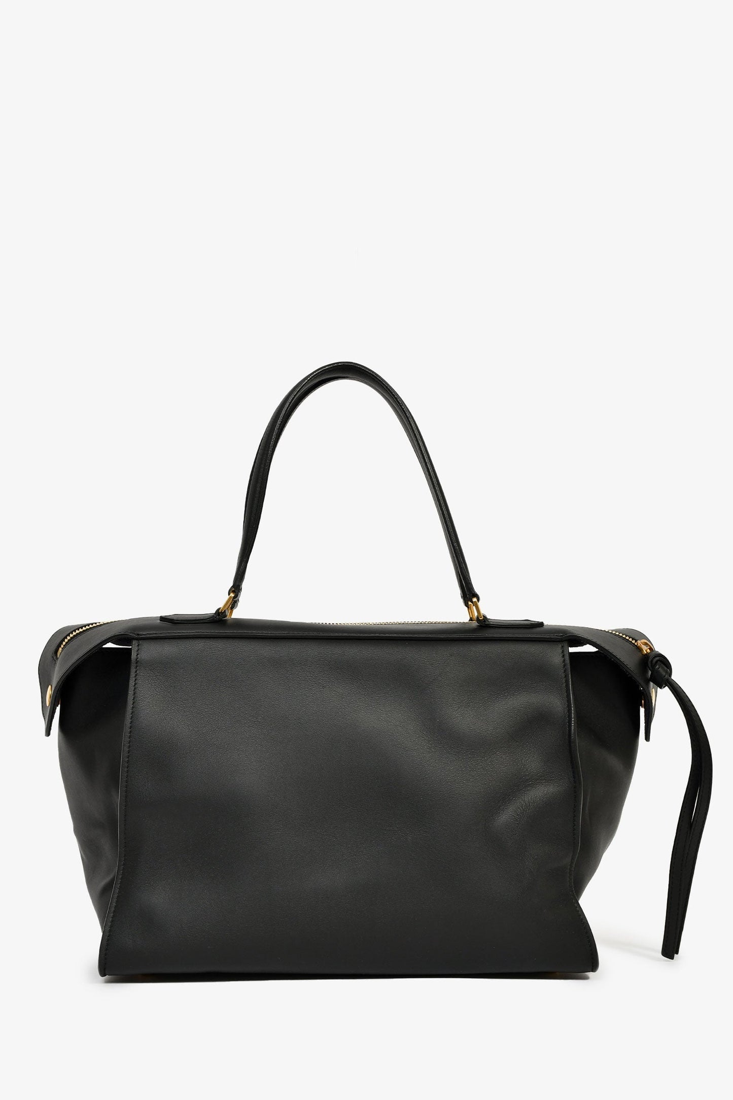 Celine Black Leather Medium Ring Bag