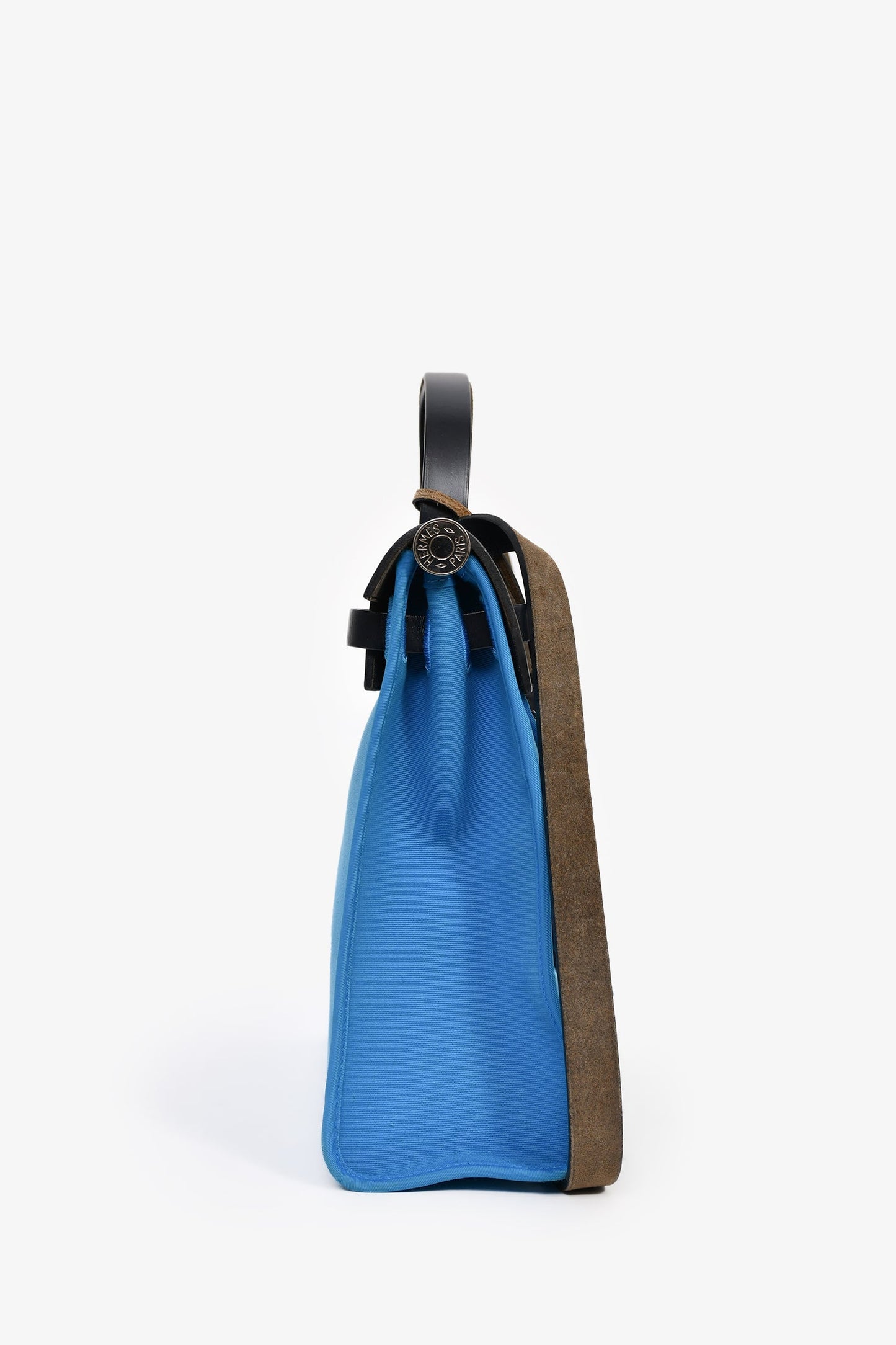 Hermès 2016 Blue/Black Canvas Leather Herbag 31 with Pouch