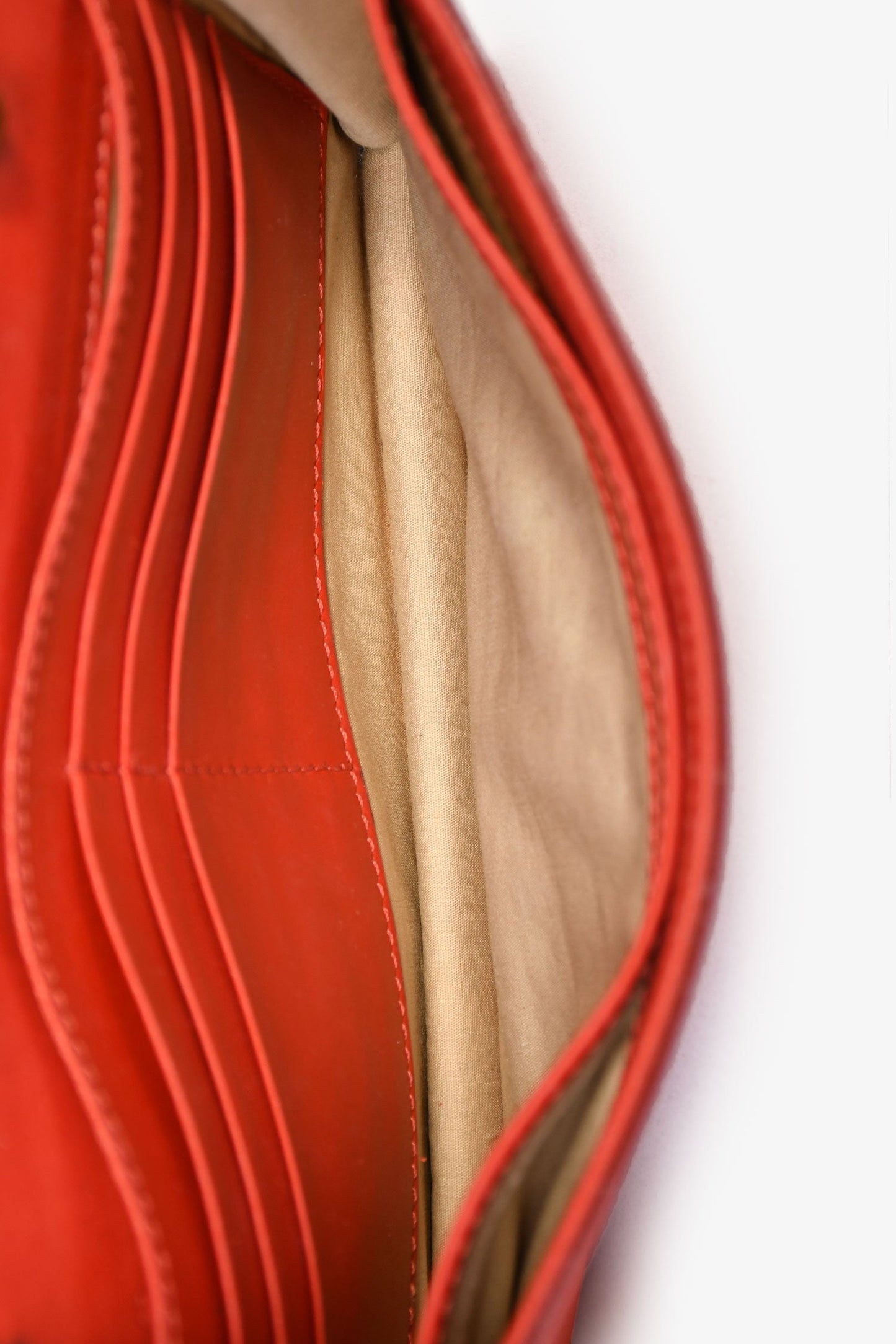 Chloe Red Leather 'Aby' Wallet on Chain