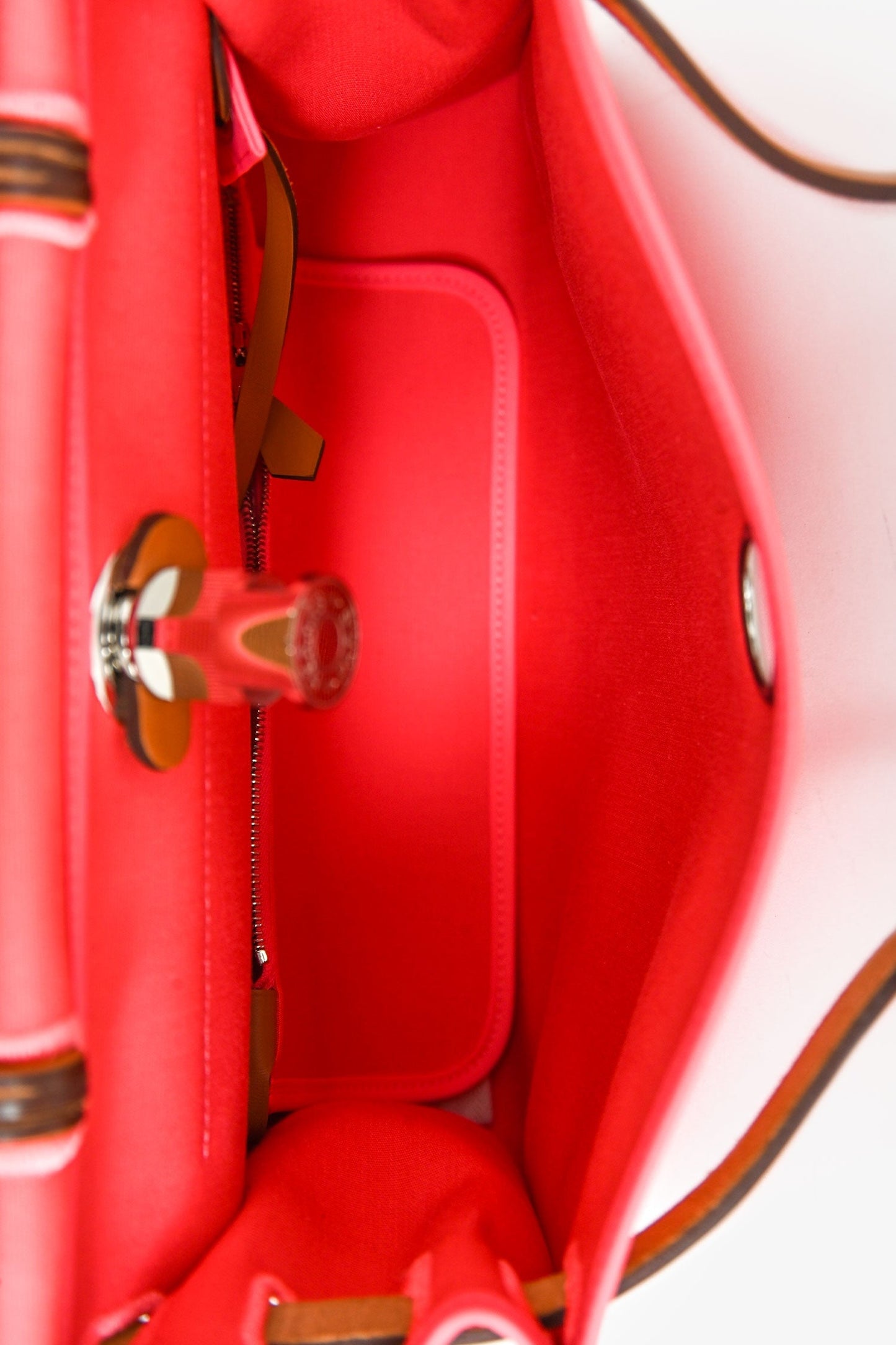 Hermès 2017 C Rose Pourpre Canvas Leather Herbag 31