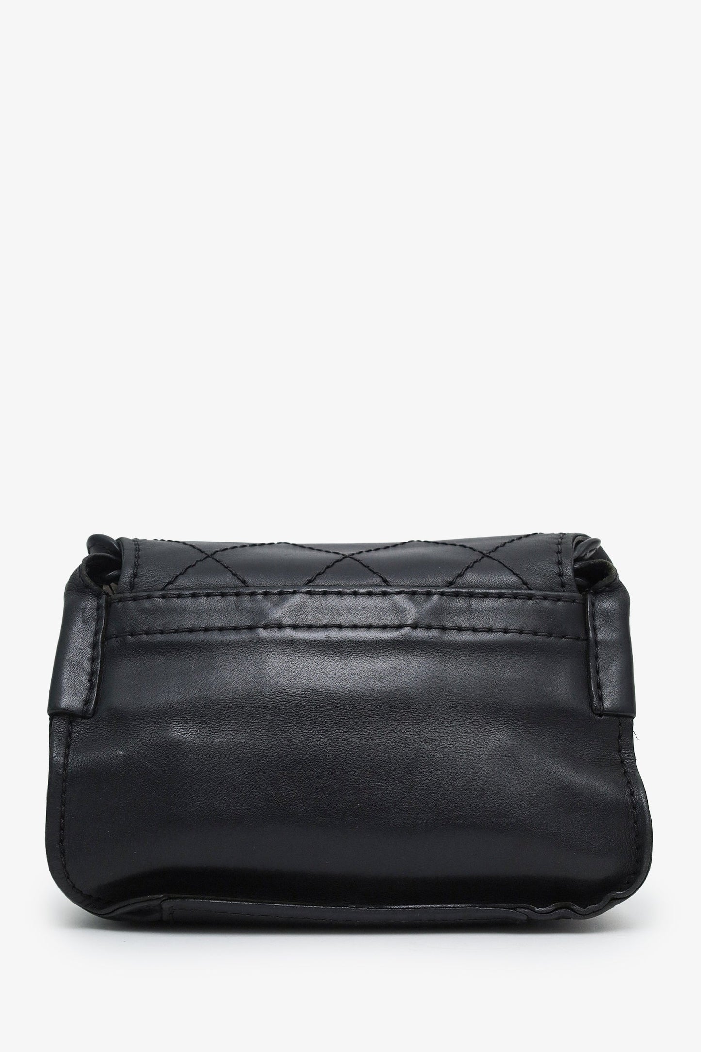 Chanel™ Black Quilted Leather Paris-Edinburgh Mini Highlander Messenger Bag