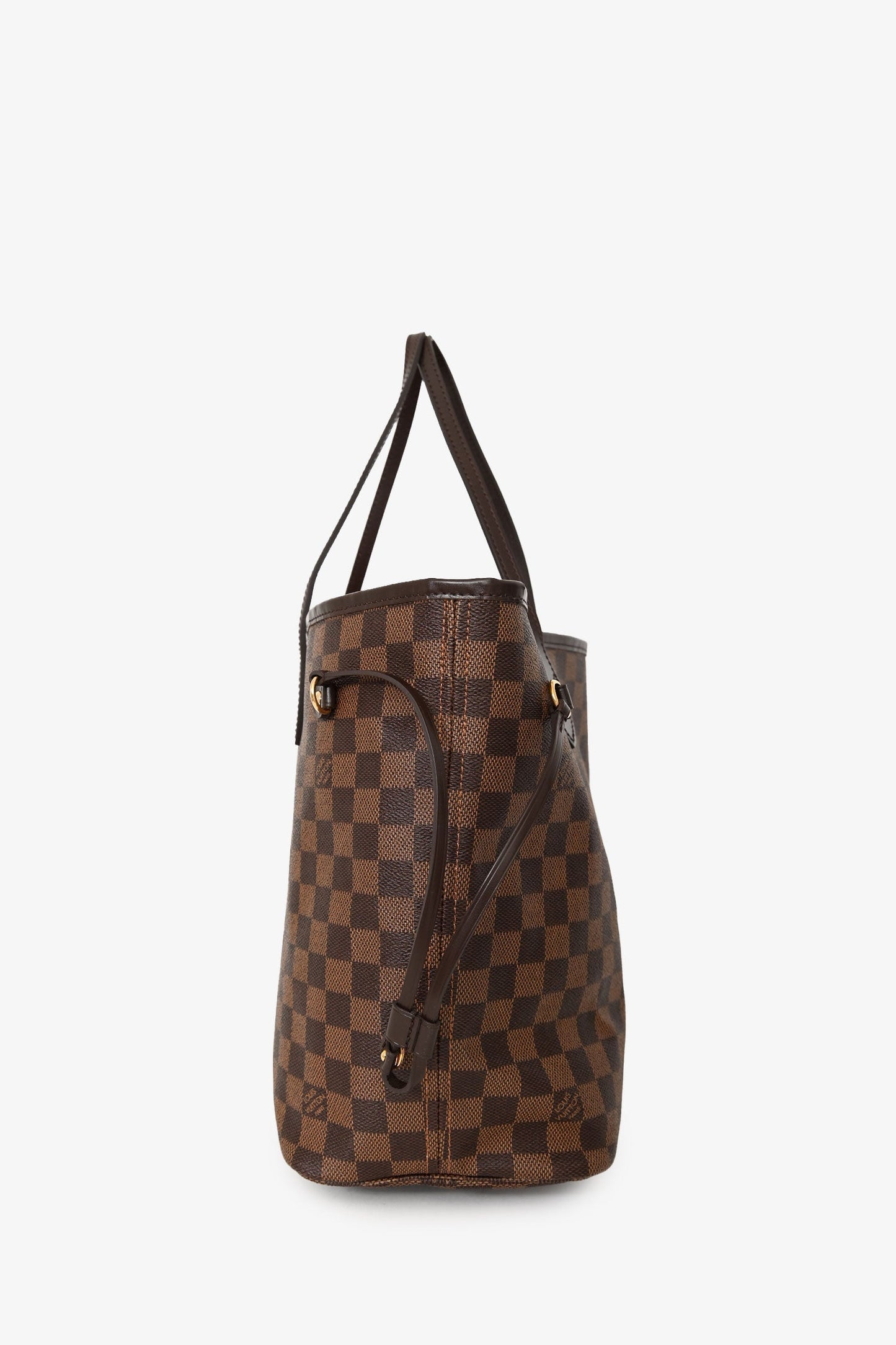 Louis Vuitton 2018 Damier Ebene Rose Ballerine Neverfull MM With Pouch
