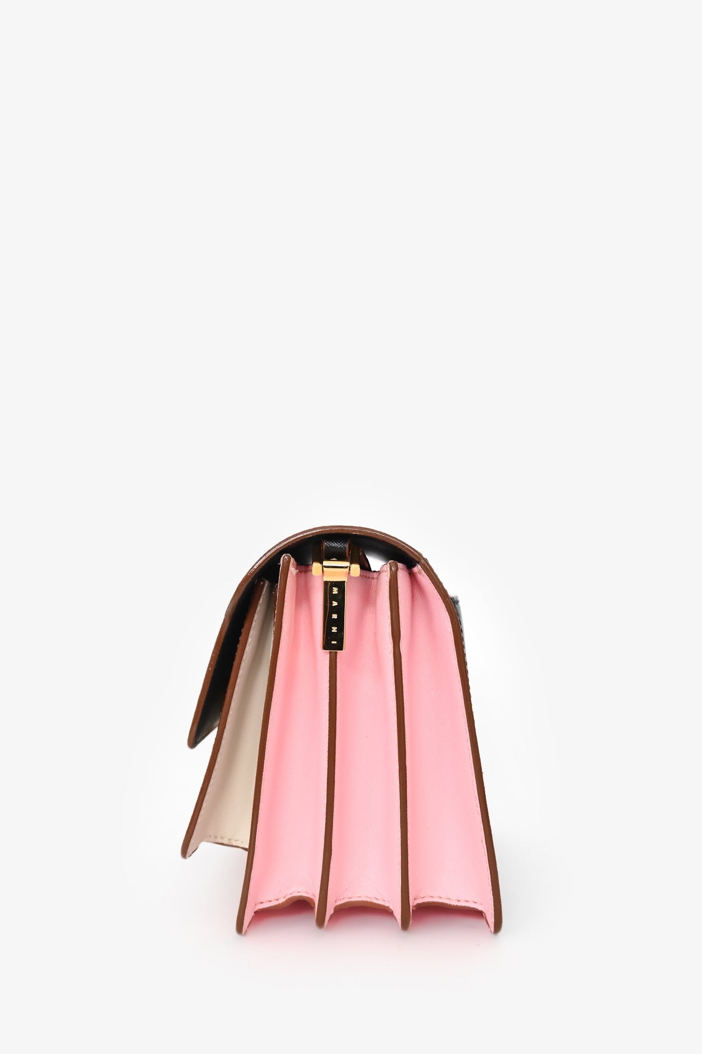 Marni Black/Pink Leather Medium Trunk Bag