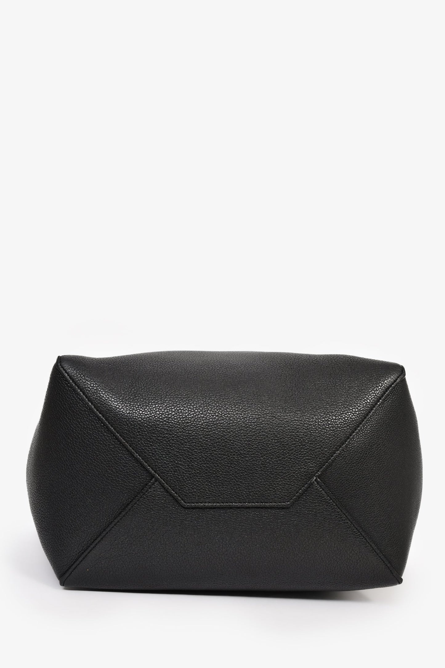 Celine 2022 Black Grained Leather Cabas Tote