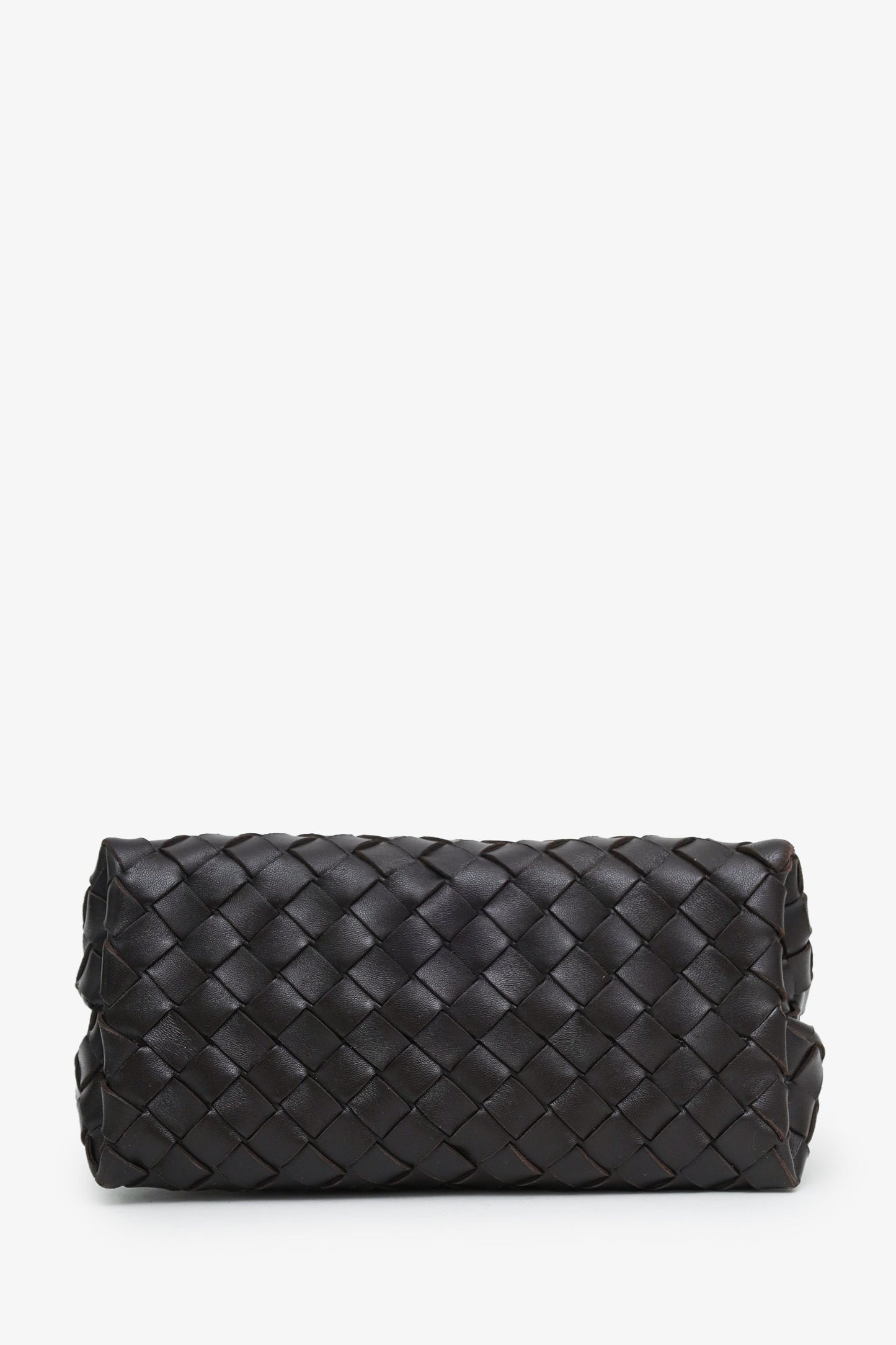 Bottega Veneta Dark Brown Leather Intrecciato Small Andiamo Shoulder Bag