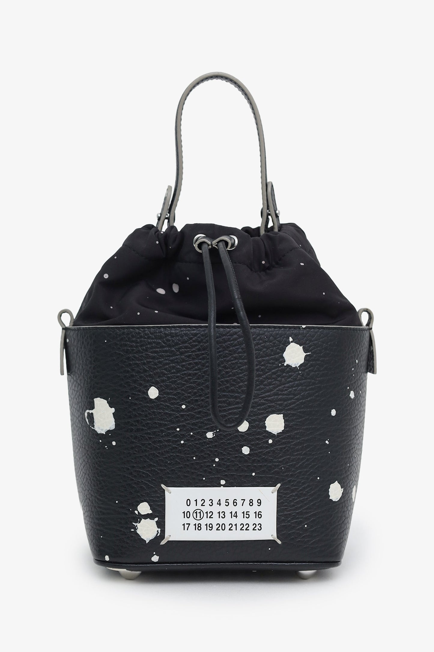 Maison Margiela Black Leather Paint Splatter Crossbody Bag