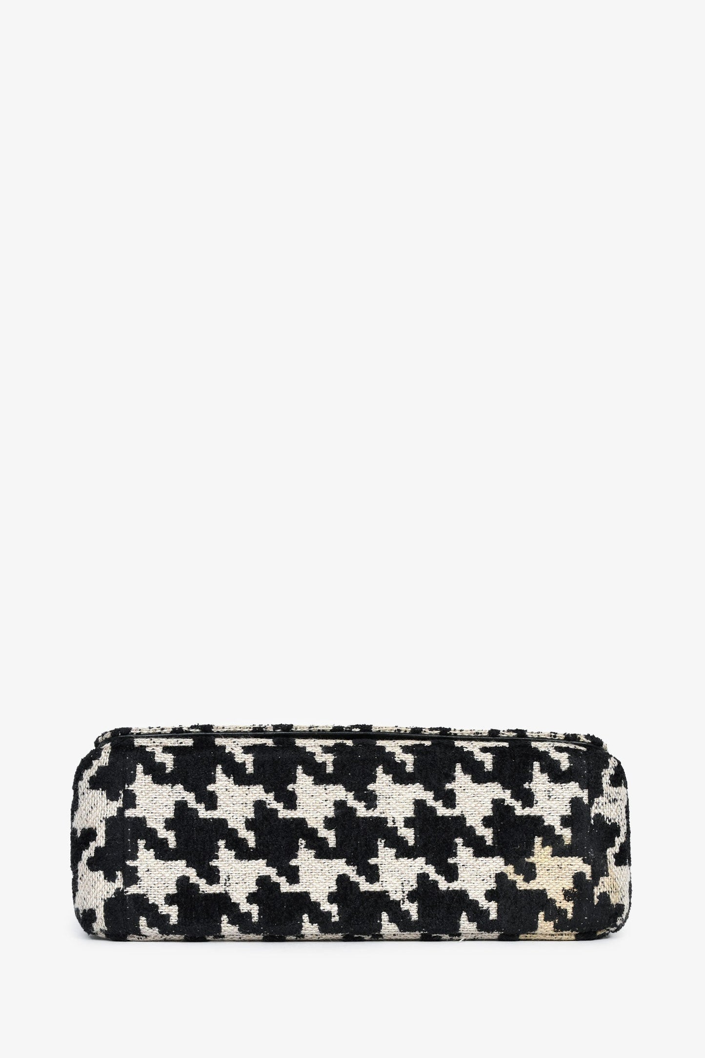 Christian Dior 2021 Black/White Herringbone 'Caro' Shoulder Bag