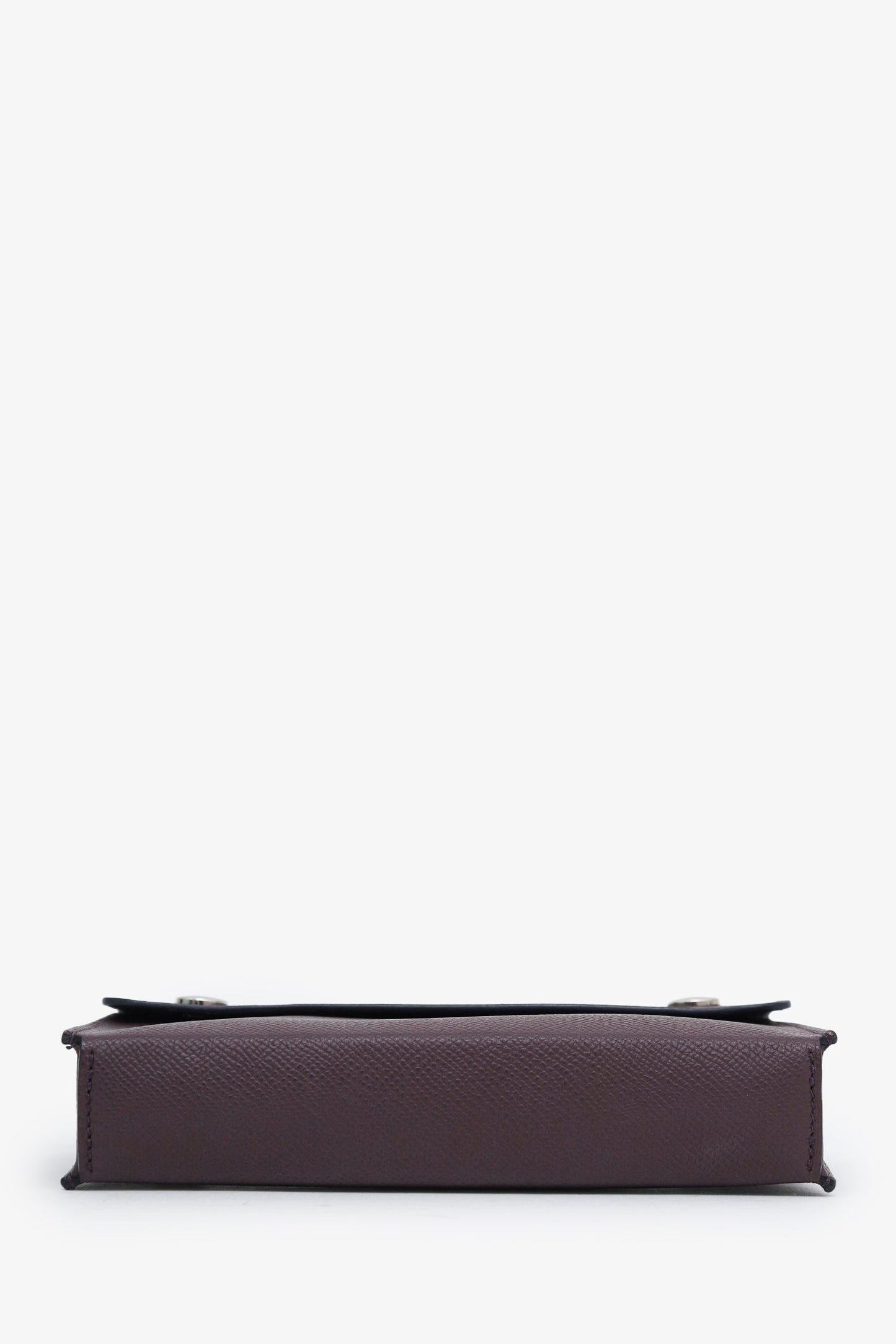 Hermès 2023 Rouge Sellier Epsom Leather Hermèsnap Wallet With Strap