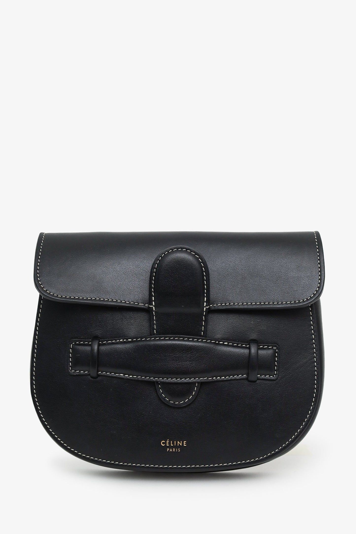 Celine Black Calfskin Mini Symmetrical Crossbody Bag