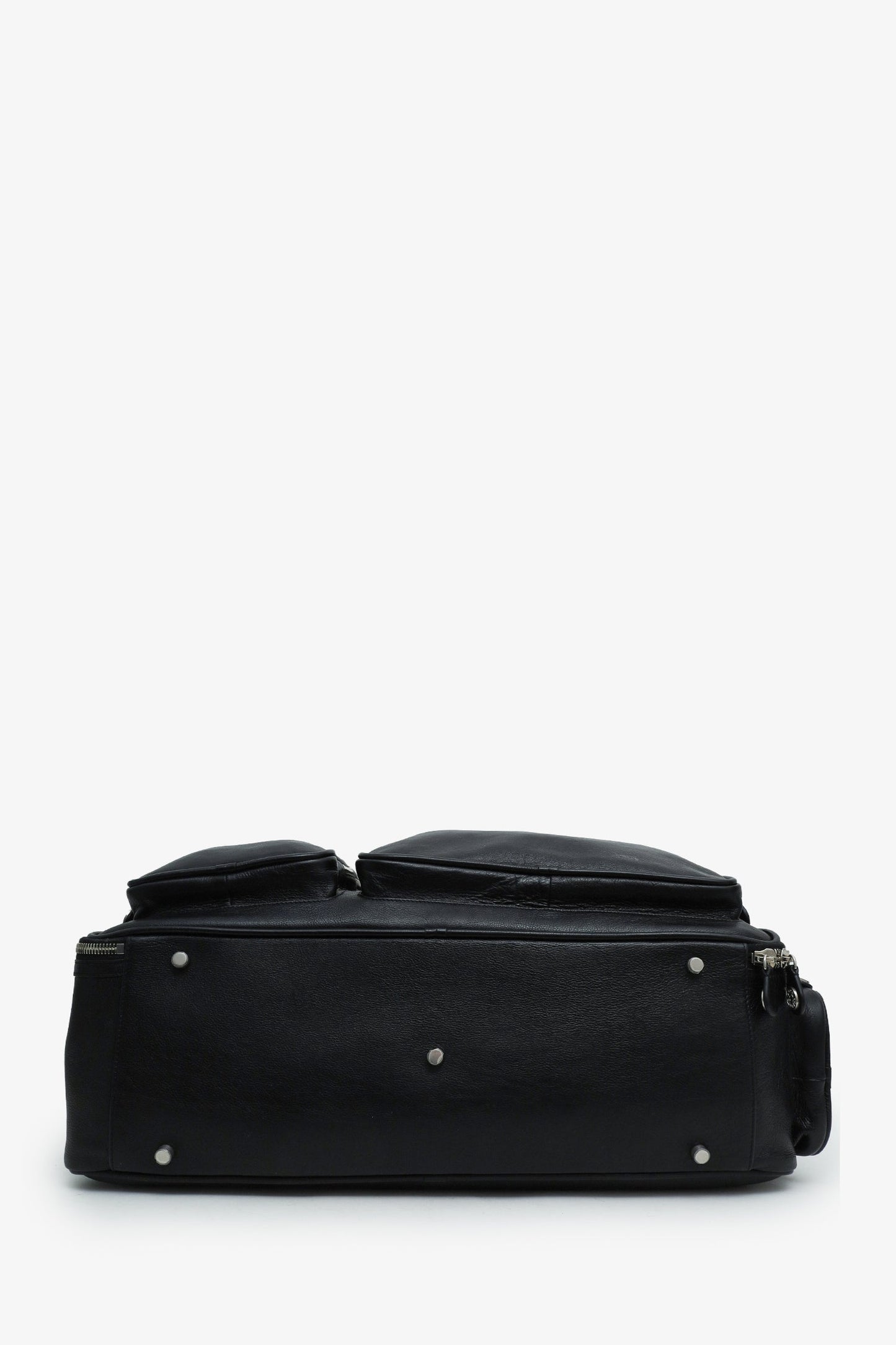 Acne Studios Black Leather Camero Hotel Duffle Bag
