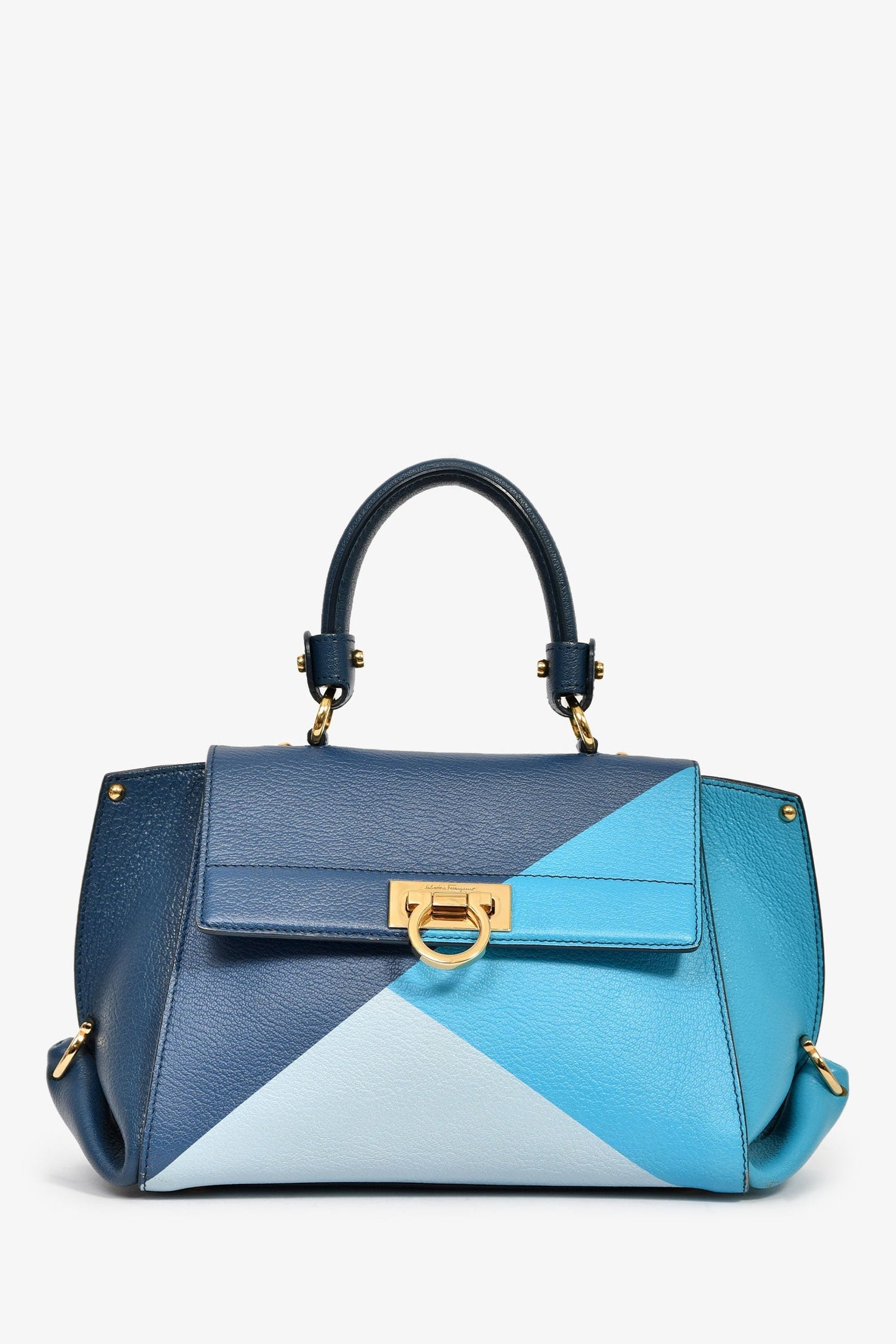 Salvatore Ferragamo 2016 Blue Sofia Leather Shoulder Bag