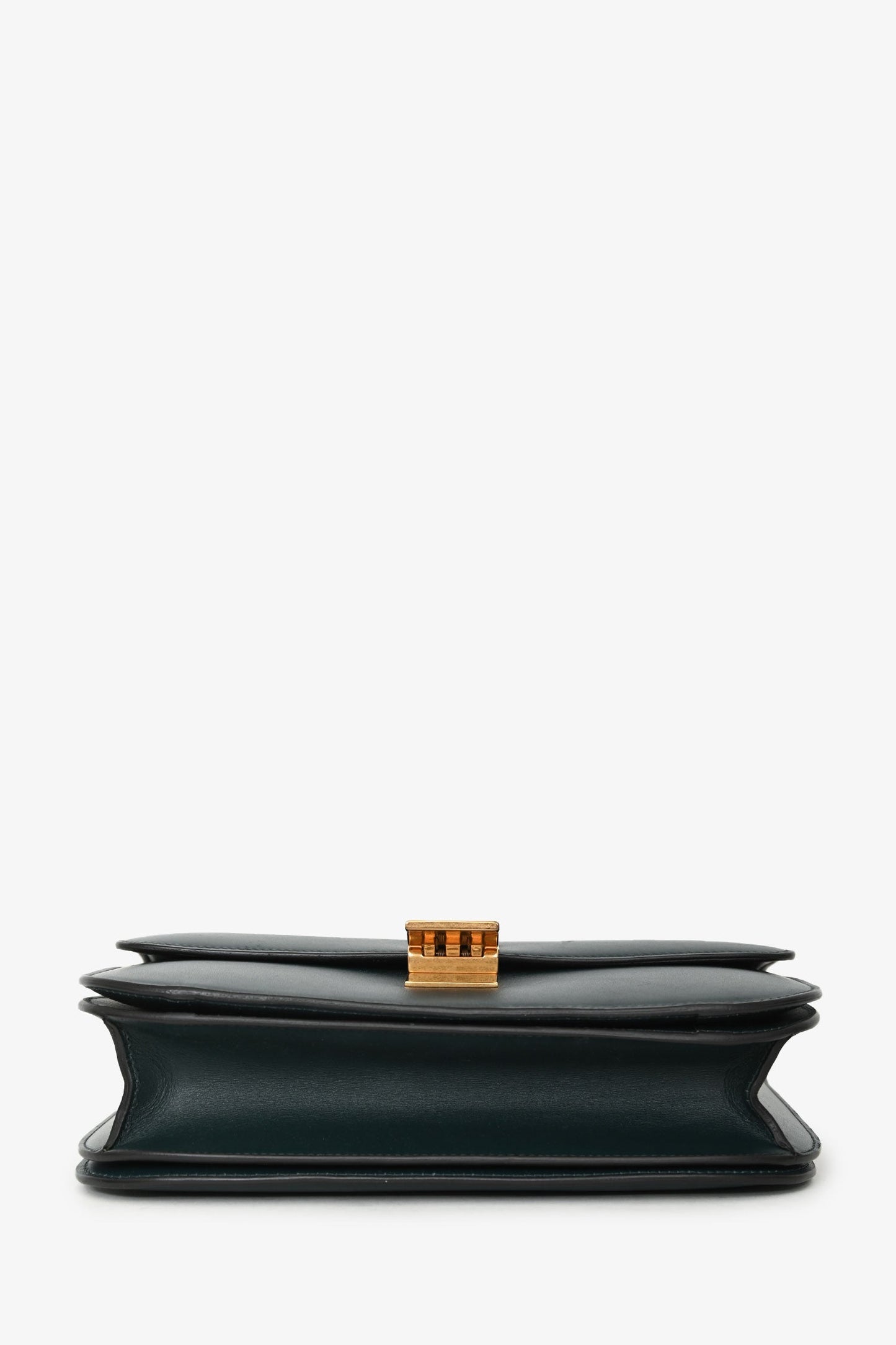 Celine Green Leather Medium Classic Box Crossbody