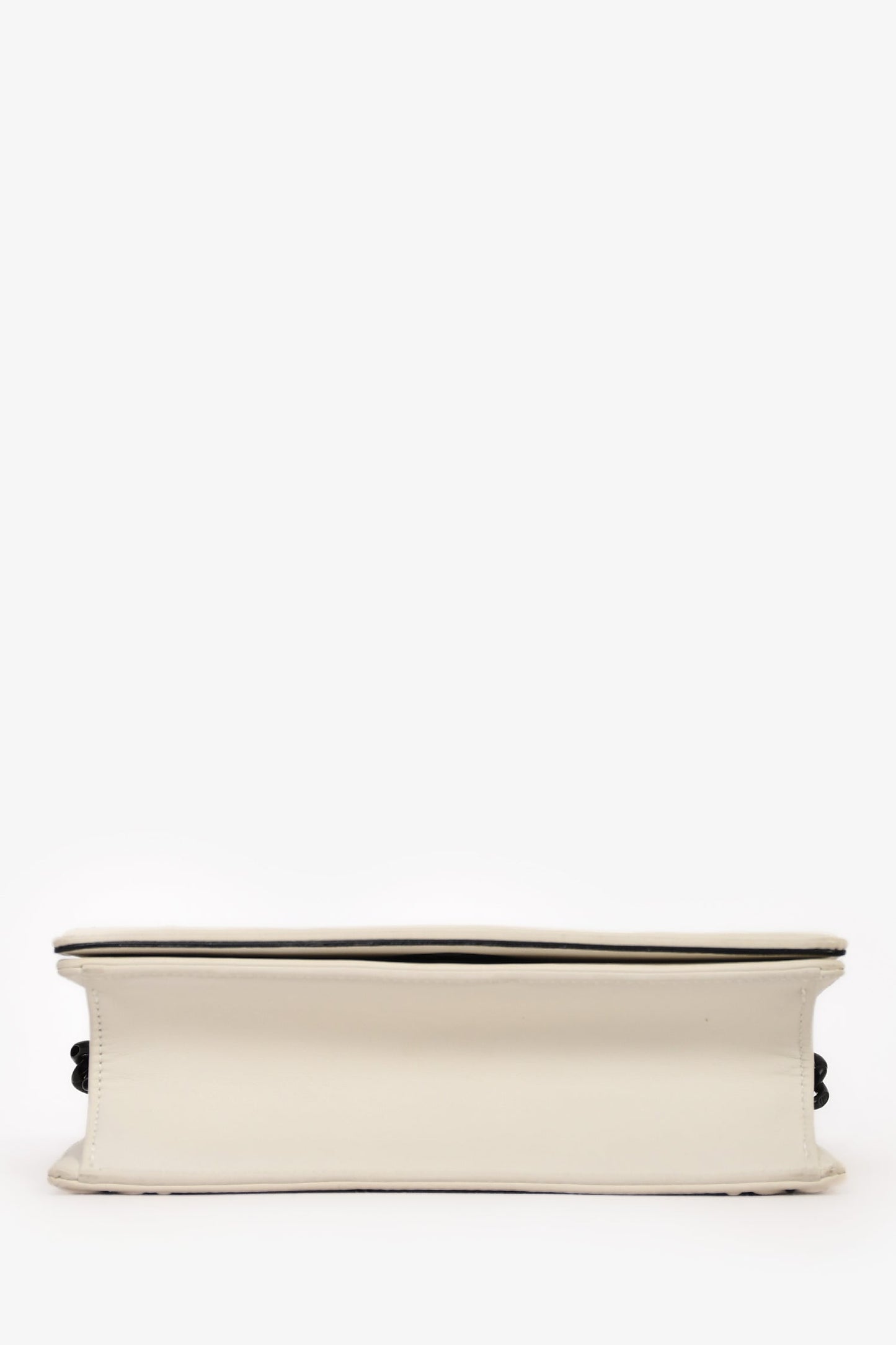 Christian Dior 2018 Cream/Black Leather Studded 'Diorama' Shoulder Bag
