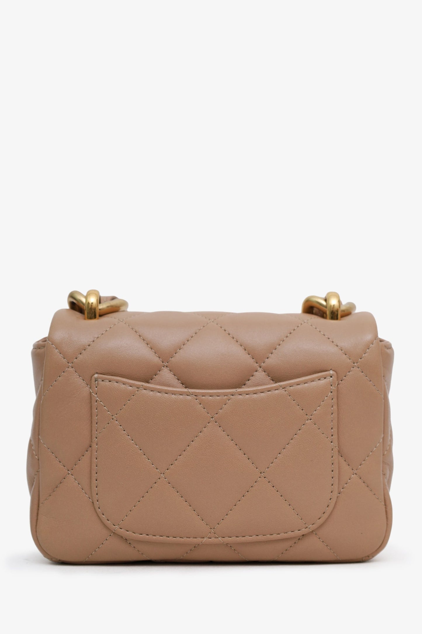 Chanel™ 2022 Spring Summer Beige Lambskin Small Funky Town Flap Shoulder Bag
