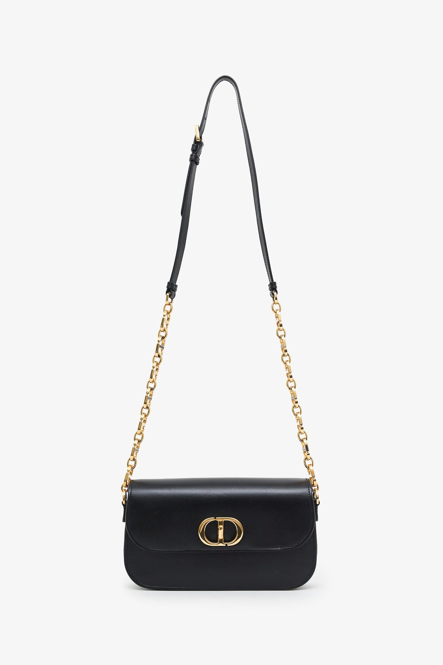 Christian Dior 2023 Black Box Calfskin 30 Montaigne Avenue Crossbody Bag