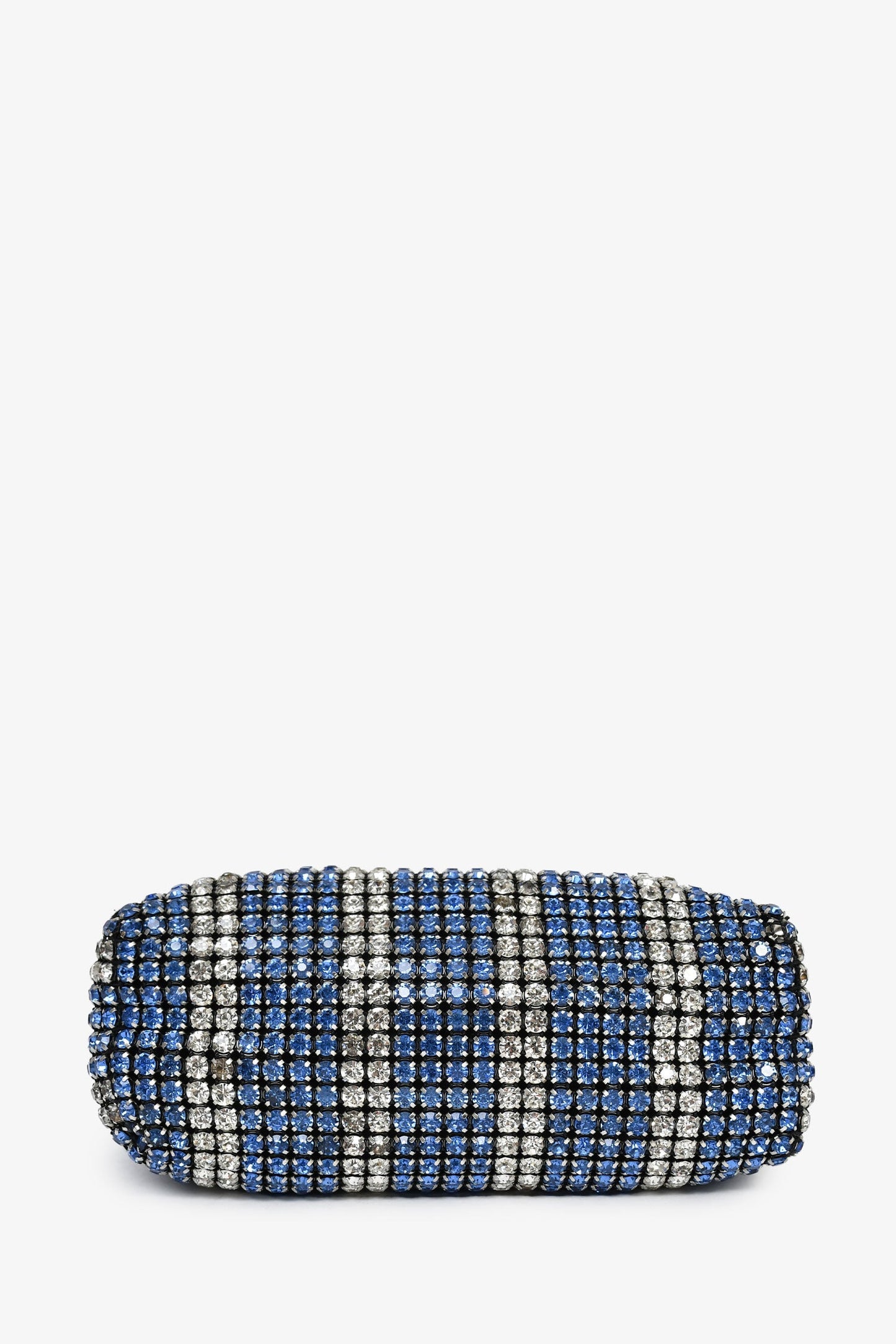 Alexander Wang Blue Small Heiress Crystal Mesh Pouch