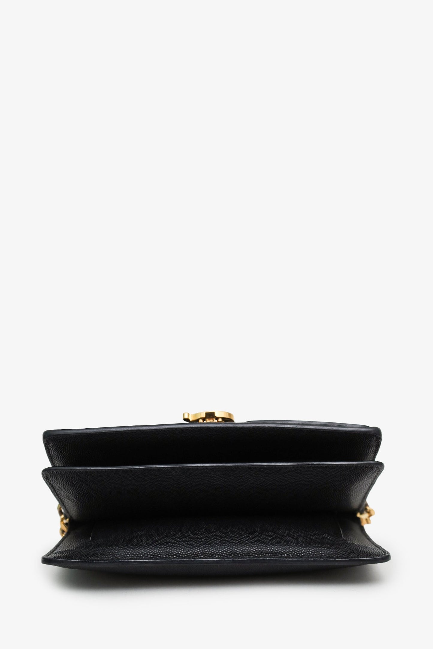 Burberry Black Calfskin Leather TB Wallet on Chain