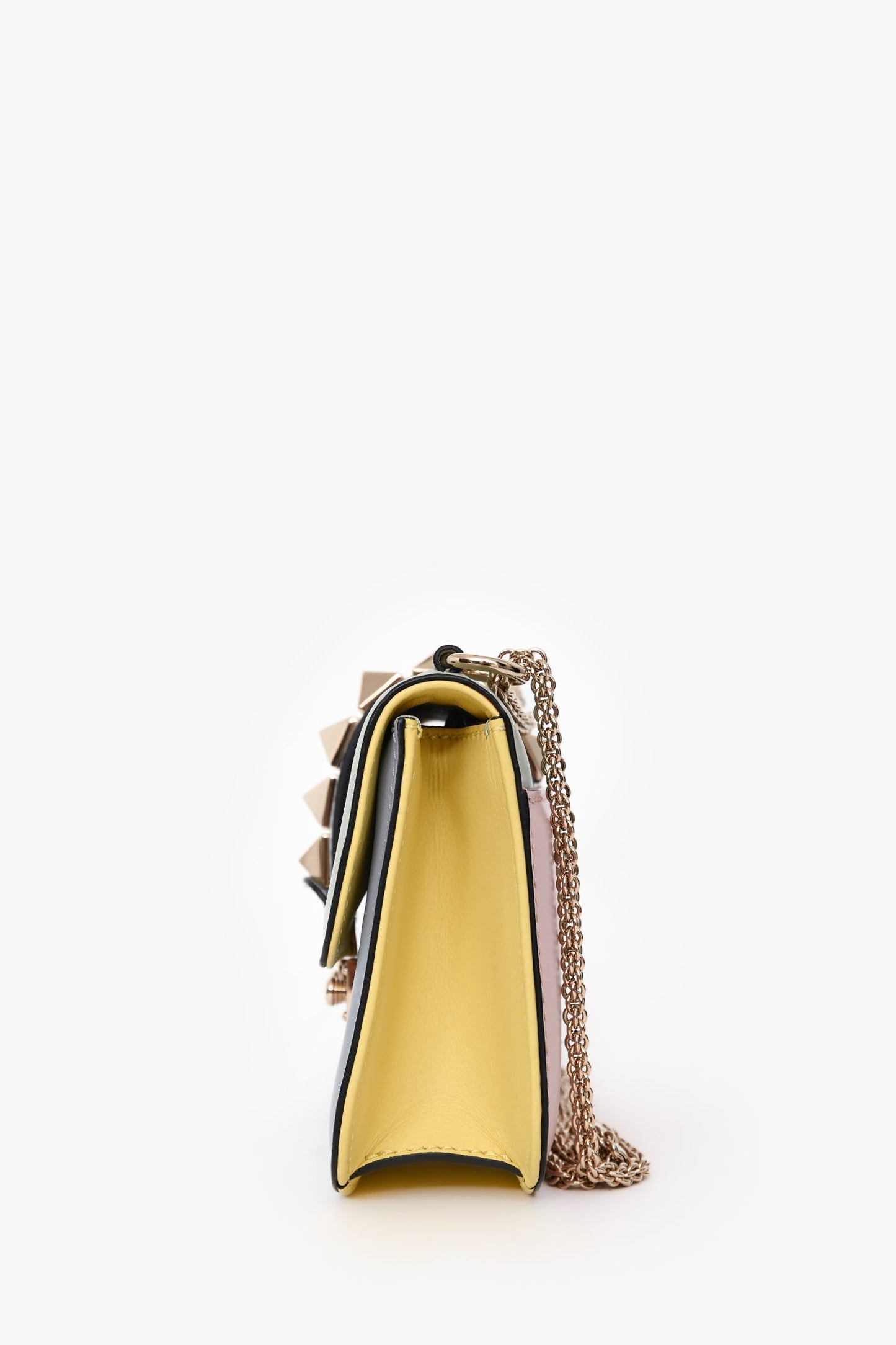 Valentino Light Blue/Green Rockstud Small Glam Lock Shoulder Bag
