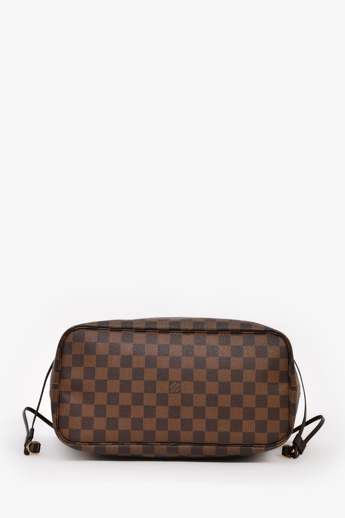 Louis Vuitton Brown Damier Ebene Cerise Red Neverfull MM with Pouch