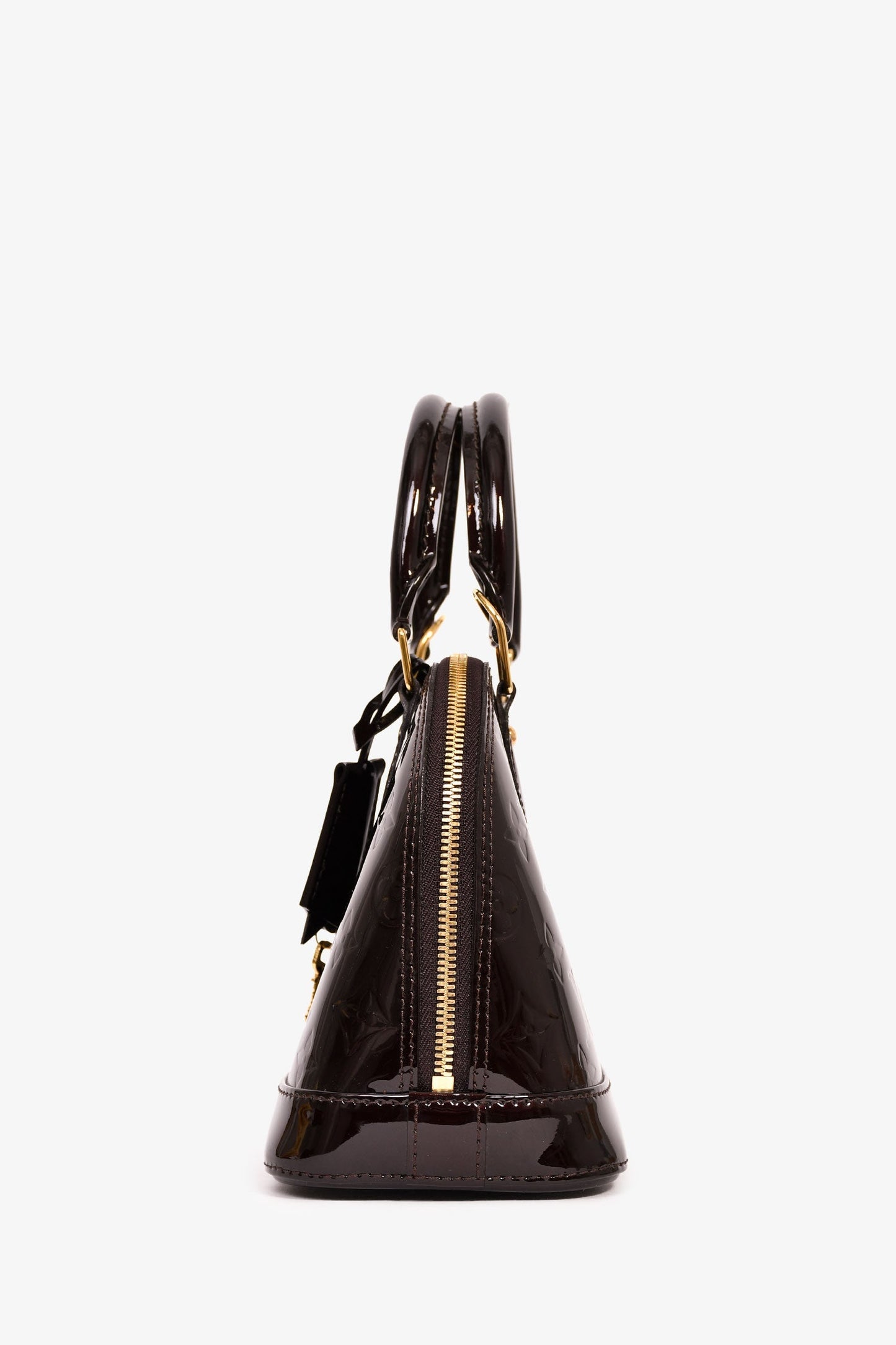 Louis Vuitton Burgundy Monogram Vernis Alma BB Top Handle
