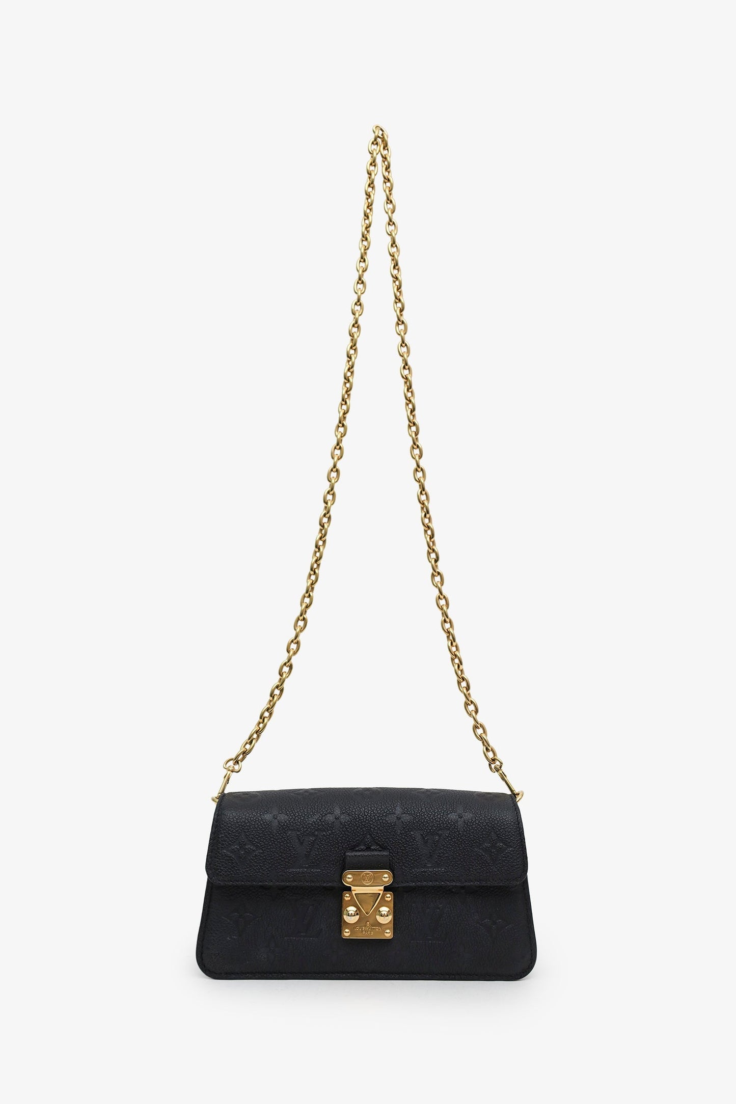 Louis Vuitton Black Empreinte Leather Monogram Metis Wallet on Chain