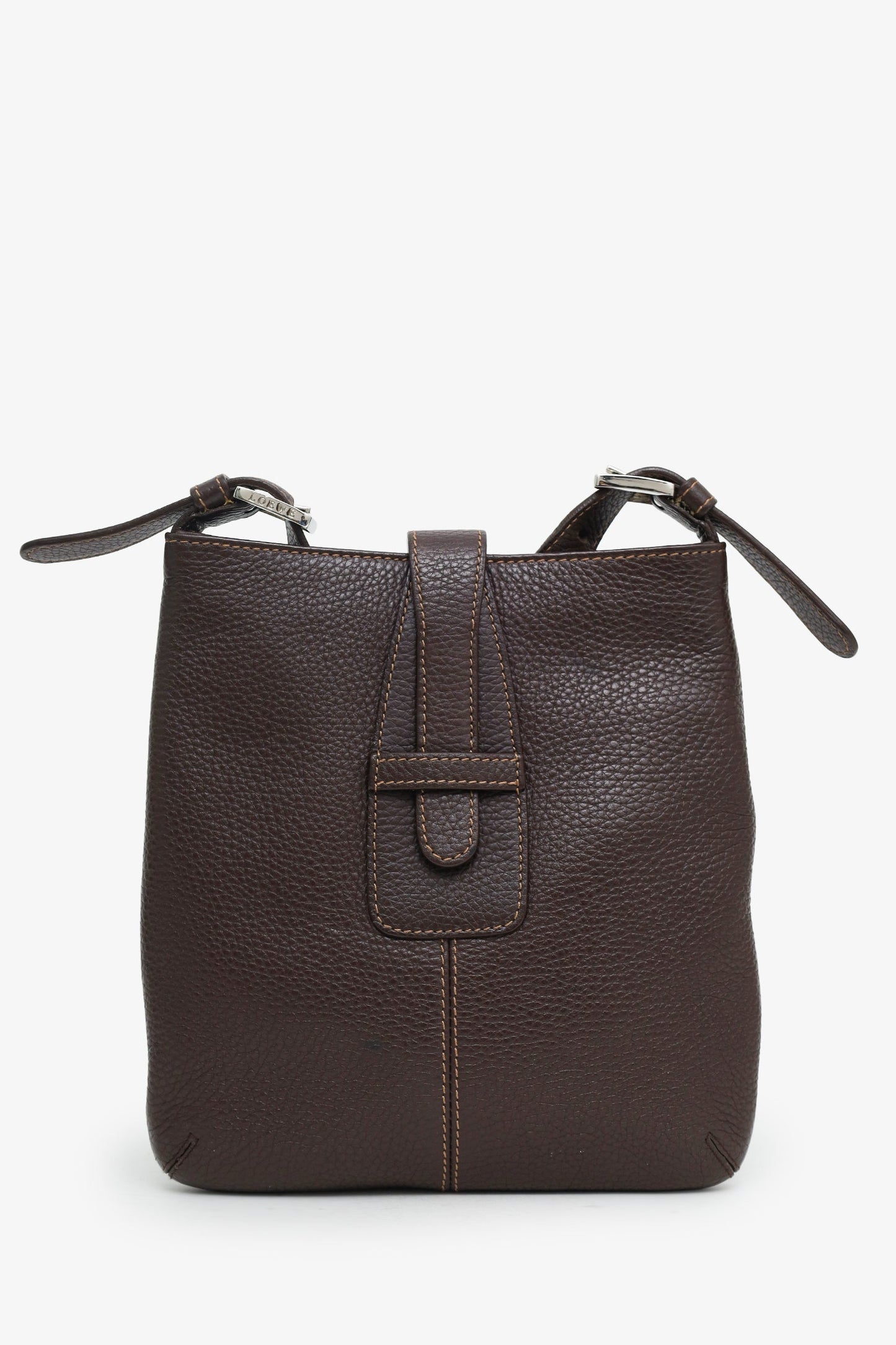 Loewe Brown Leather 'Senda' Crossbody Bag